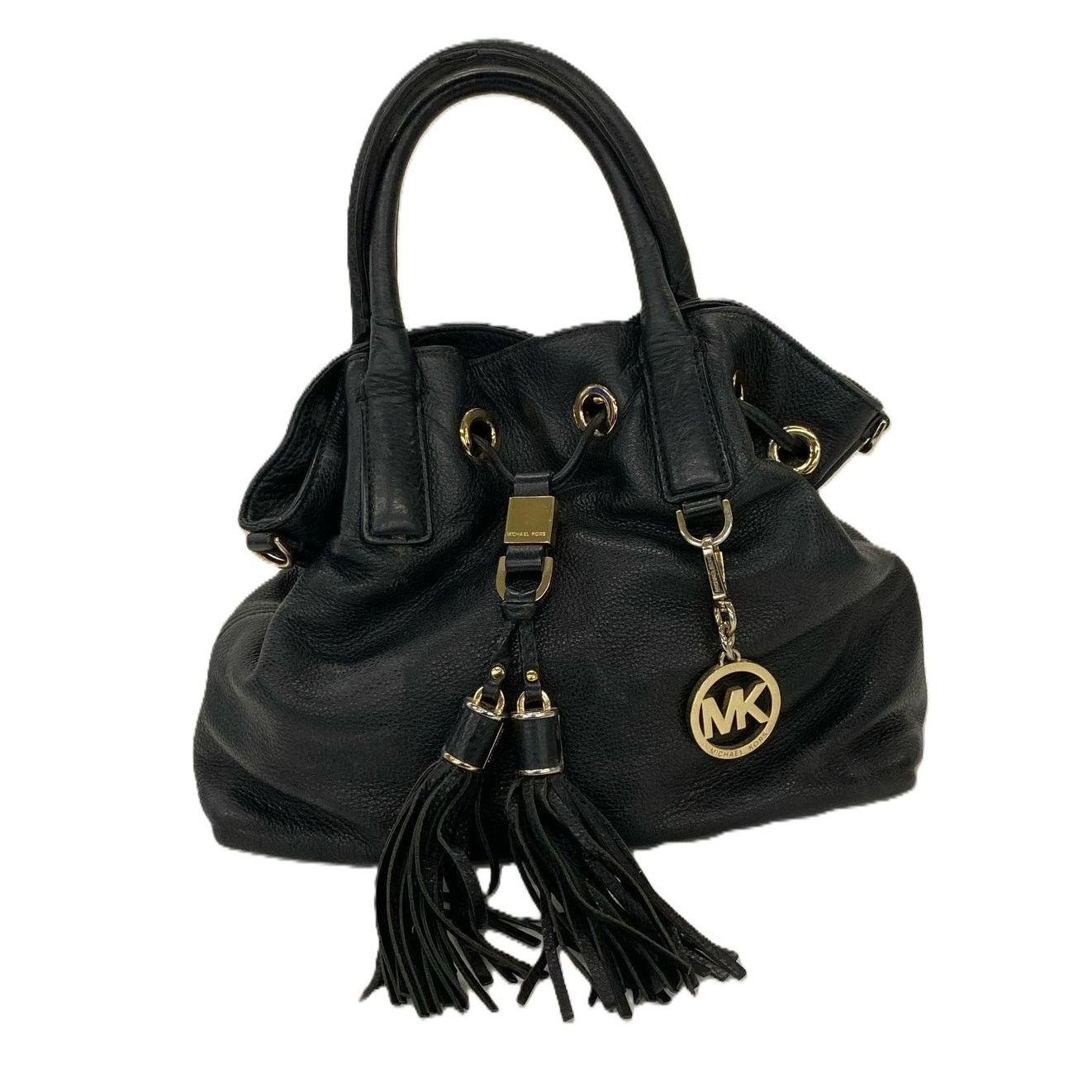 Michael Kors Michael Kors Distressed Pebbled Leather Tassel Hobo Satchel Size ONE SIZE - 6 Thumbnail
