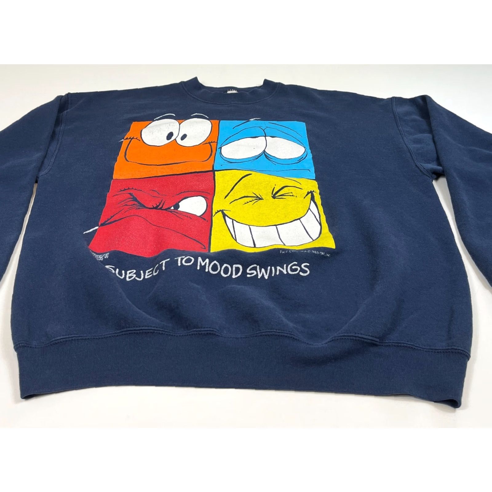 Fruit Of The Loom Men's Vintage 1996 Crewneck Sweatshirt XL Navy Blue Fruit of the Loom 50/50 1996 Graphic Print 90s Gene rics Mens Size US XL / EU 56 / 4 - 3 Thumbnail