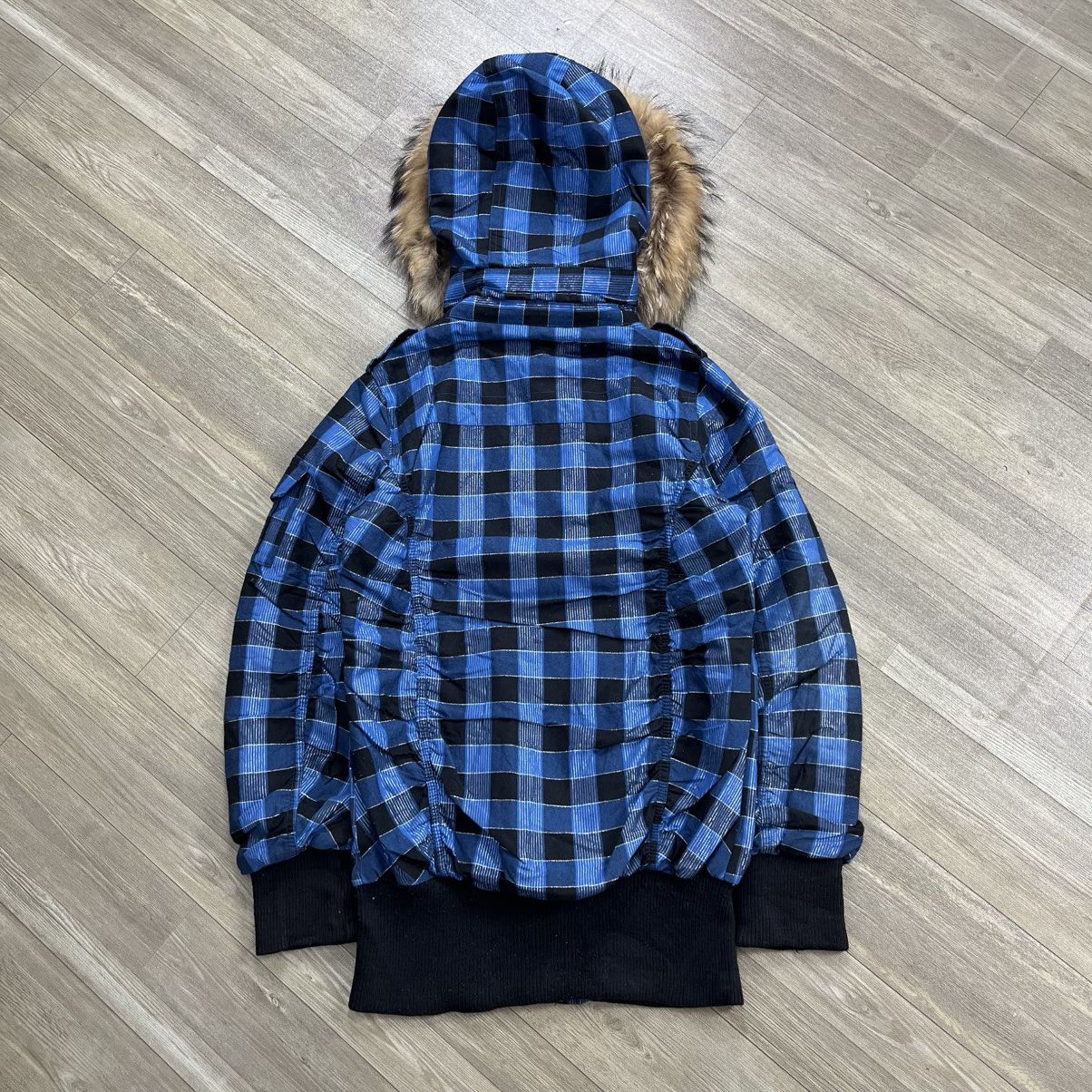 If Six Was Nine 2000s Sospita Plaid Faux Punk Bono Fur Jacket Lgb Style Size US L / EU 52-54 / 3 - 19 Thumbnail