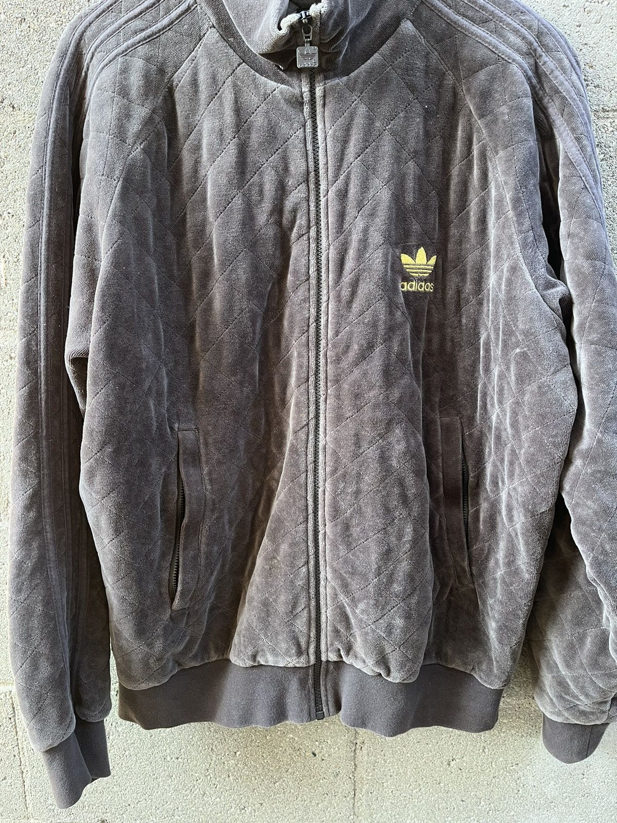 Adidas × Vintage VTG ADIDAS VELVET JACKET Size US L / EU 52-54 / 3 - 1 Thumbnail