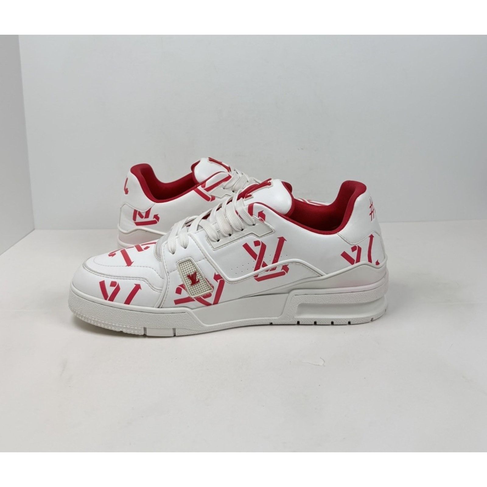 Louis Vuitton Size 9.5LV/10.5US - Louis Vuitton White Red Trainers Size US 10.5 / EU 43-44 - 5 Thumbnail