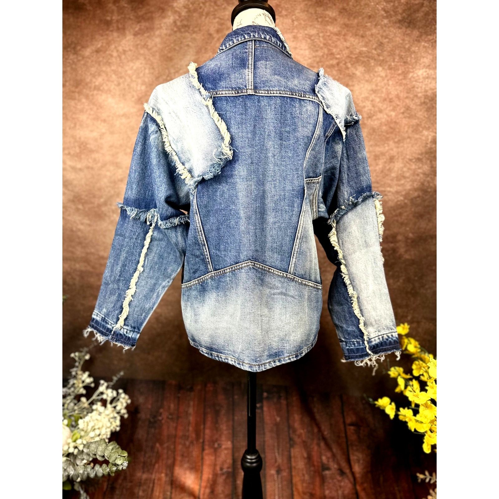 Free People Free PeopleXSandrine Rose Patchwork Trucker Jacket S Size S / US 4 / IT 40 - 11 Thumbnail