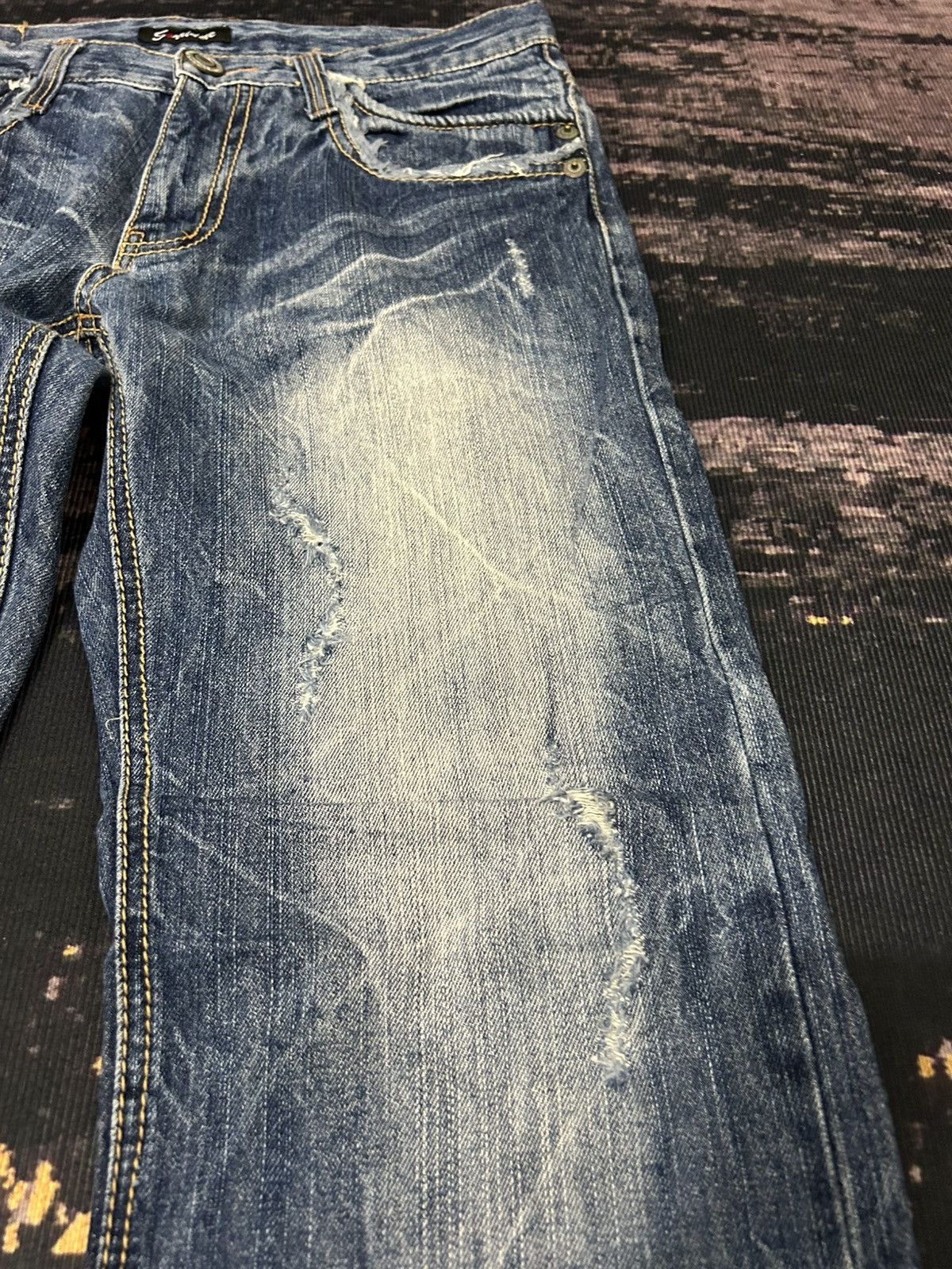 Japanese Brand Vintage Japanese Sorridere Mud Wash Claw Mark Jeans Size US 32 / EU 48 - 8 Thumbnail