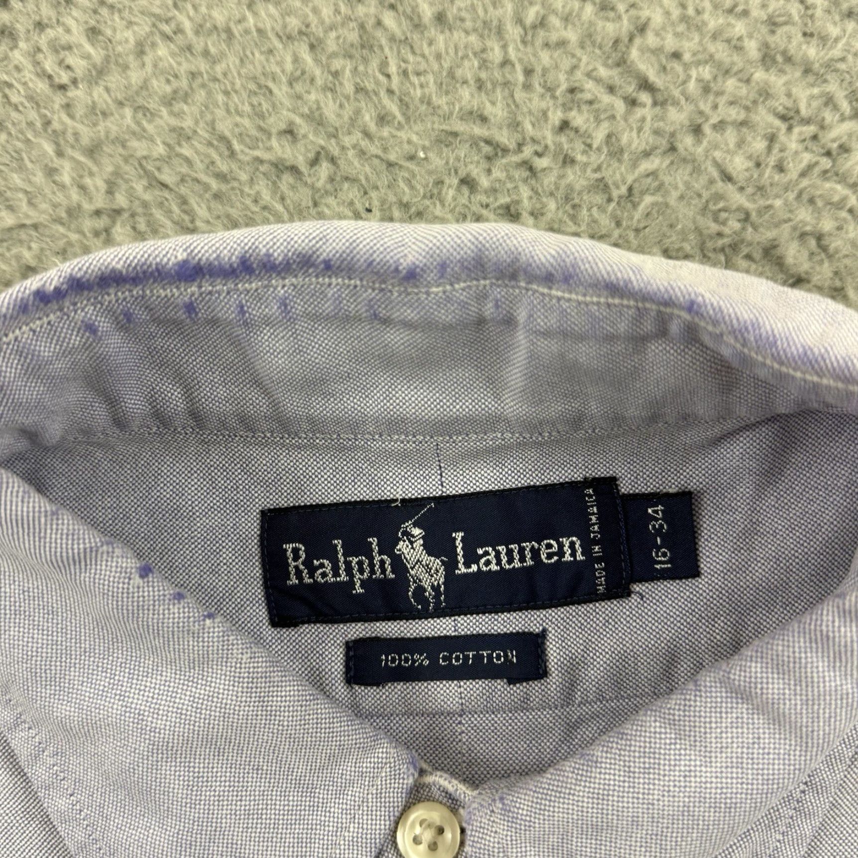 Polo Ralph Lauren VINTAGE Polo Ralph Lauren Shirt Mens Large Purple Button Long Sleeve Preppy Pony Size US L / EU 52-54 / 3 - 6 Thumbnail