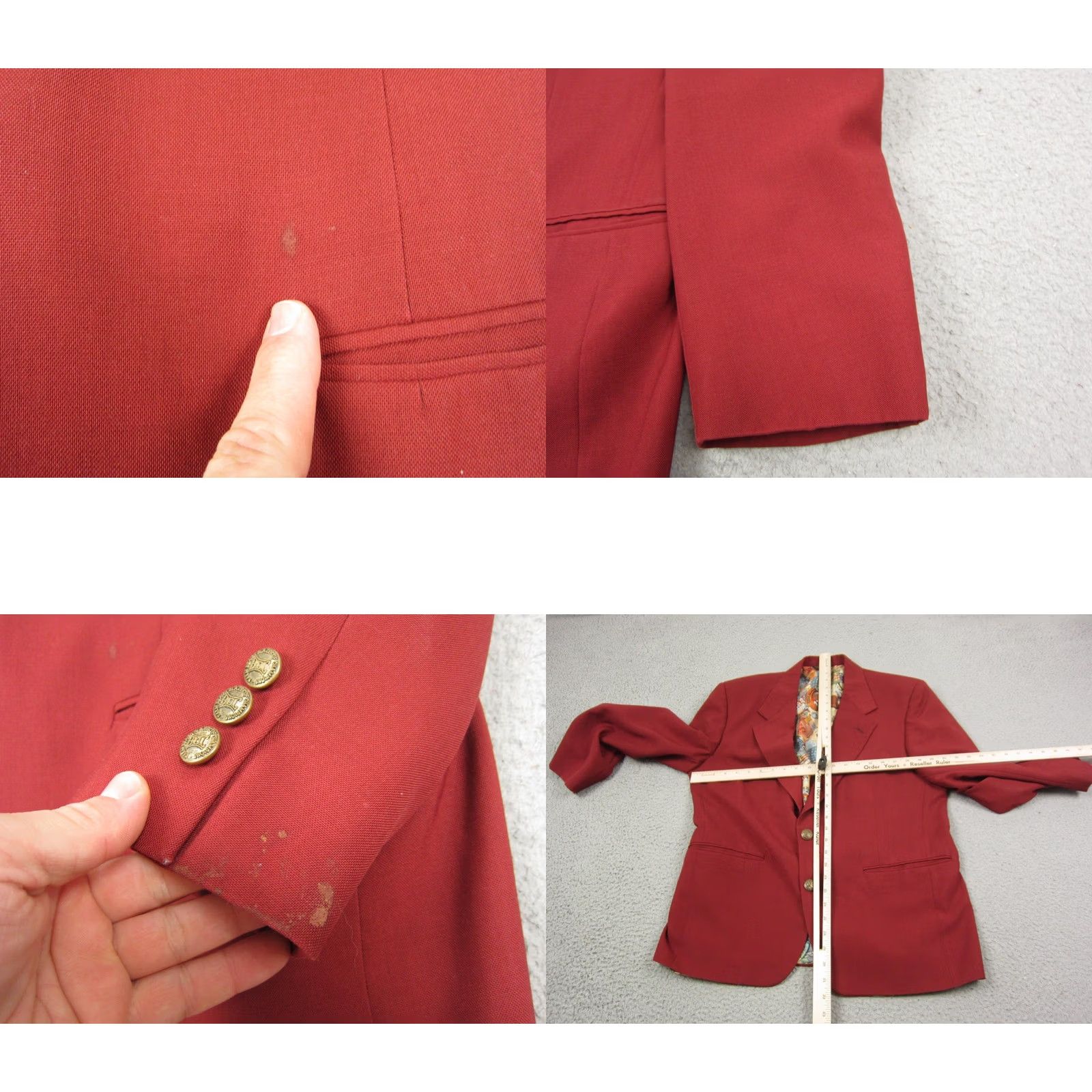 Vintage Vintage Palm Beach Blazer Mens 40 Red Coat Beach of Blazer Champions 80s Size 40R - 8 Thumbnail
