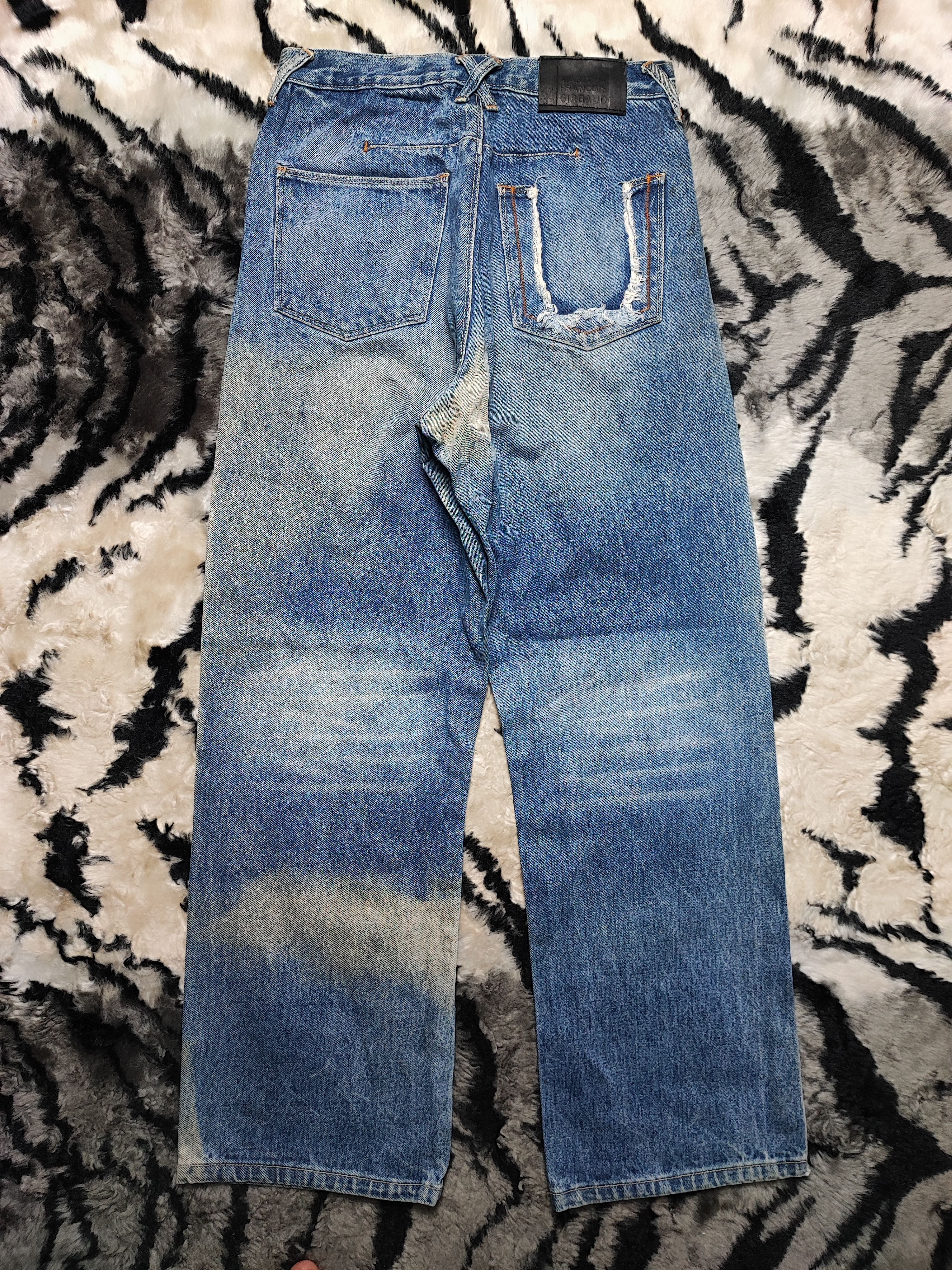 Marithe + Francois Girbaud Vintage MFG Trash Distress Grunge Erd Chrome Baggy Wide Leg Size US 28 / EU 44 - 11 Thumbnail