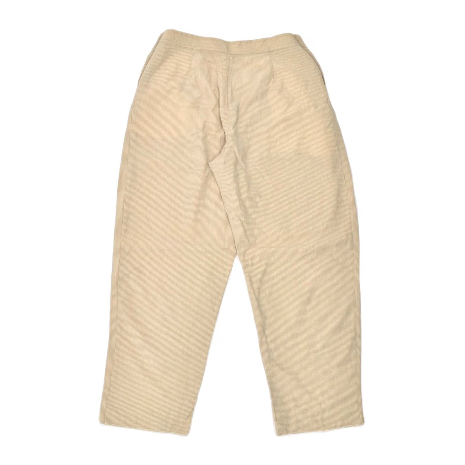 Vintage i Blues Womens High Waist Pegged Chino Trousers Beige Medium W26 L31 IT 44 Size 32" / US 10 / IT 46 - 2 Thumbnail