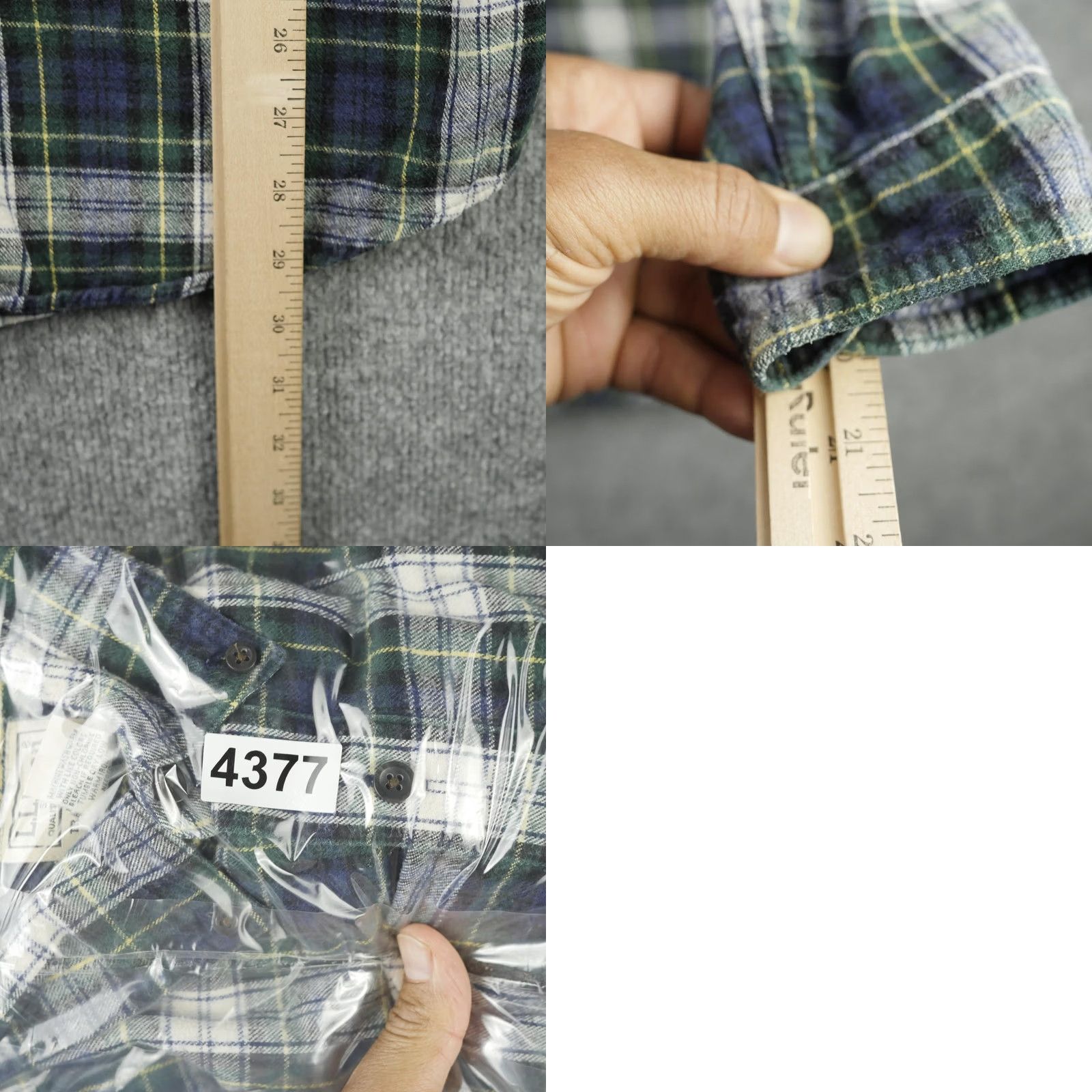 Vintage VINTAGE LL Bean Shirt Mens MT Green Plaid Flannel Button Down Long Sleeve Traditional Size US M / EU 48-50 / 2 - 8 Thumbnail