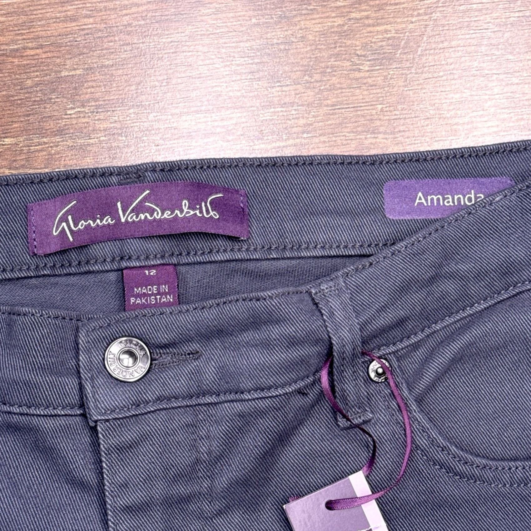 Gloria Vanderbilt Gloria Vanderbilt Amanda Jeans Women 12 Average Twilight Classic Rise Tapered Leg New Size 34" / US 12 / IT 48 - 4 Thumbnail