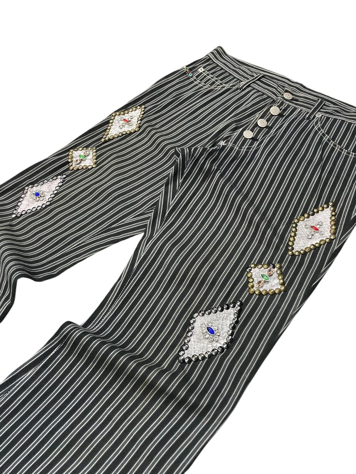 Kapital × Tornado Mart Tornado Mart Gemstone Stud Snake Skin Jacquard Flare Pants Size US 30 / EU 46 - 14 Thumbnail