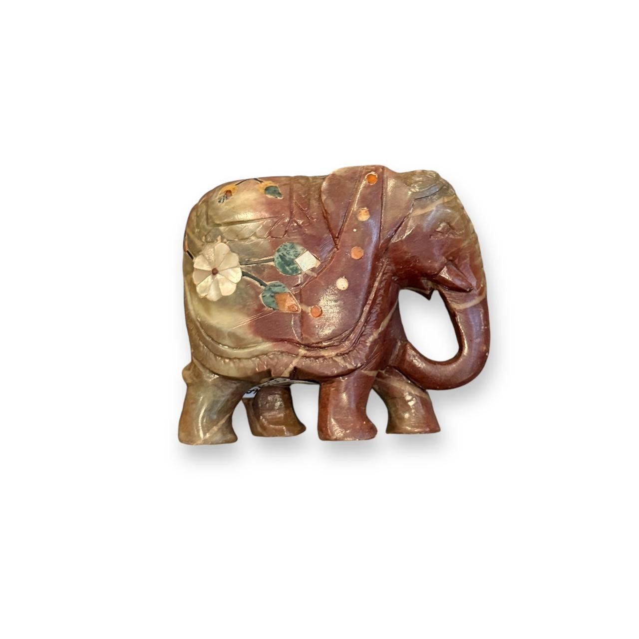 Designer Floral Stone Elephant Figure Size ONE SIZE - 1 Thumbnail