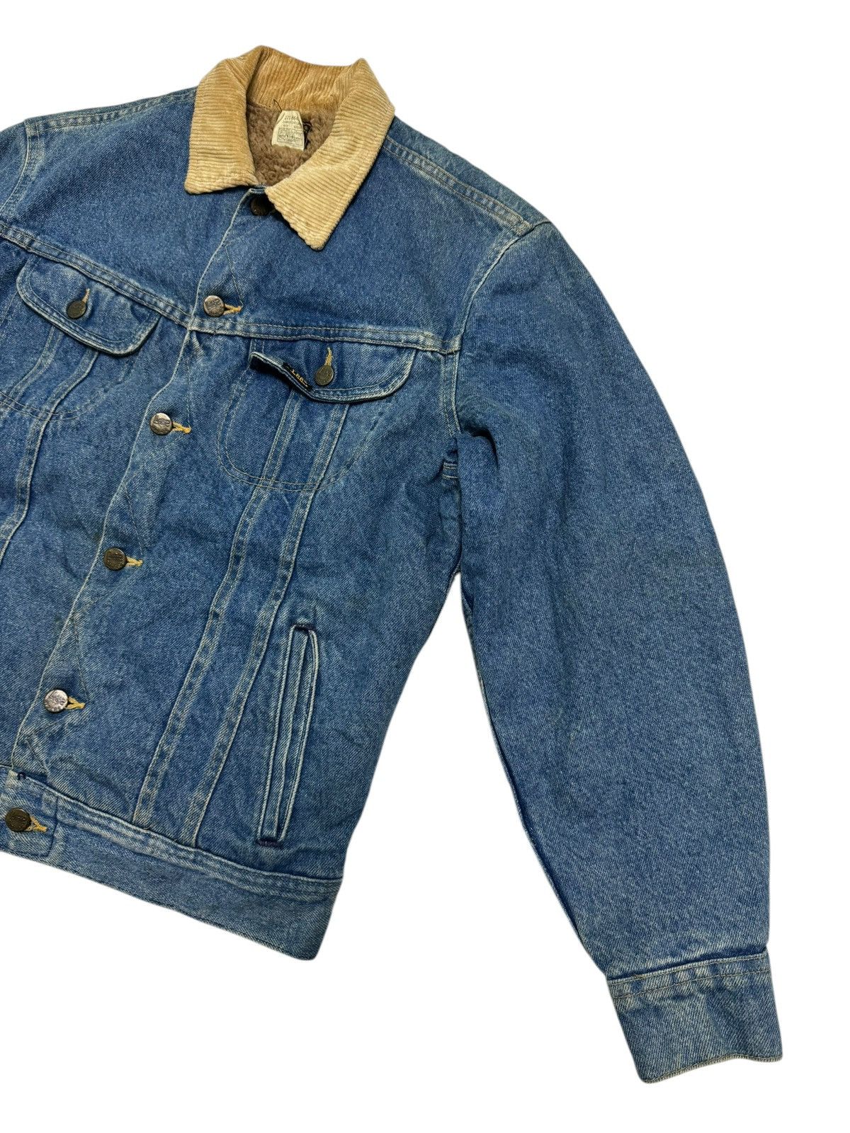 Lee Vintage Distressed Lee Raiders Sherpa Denim Jacket Size US S / EU 44-46 / 1 - 4 Thumbnail