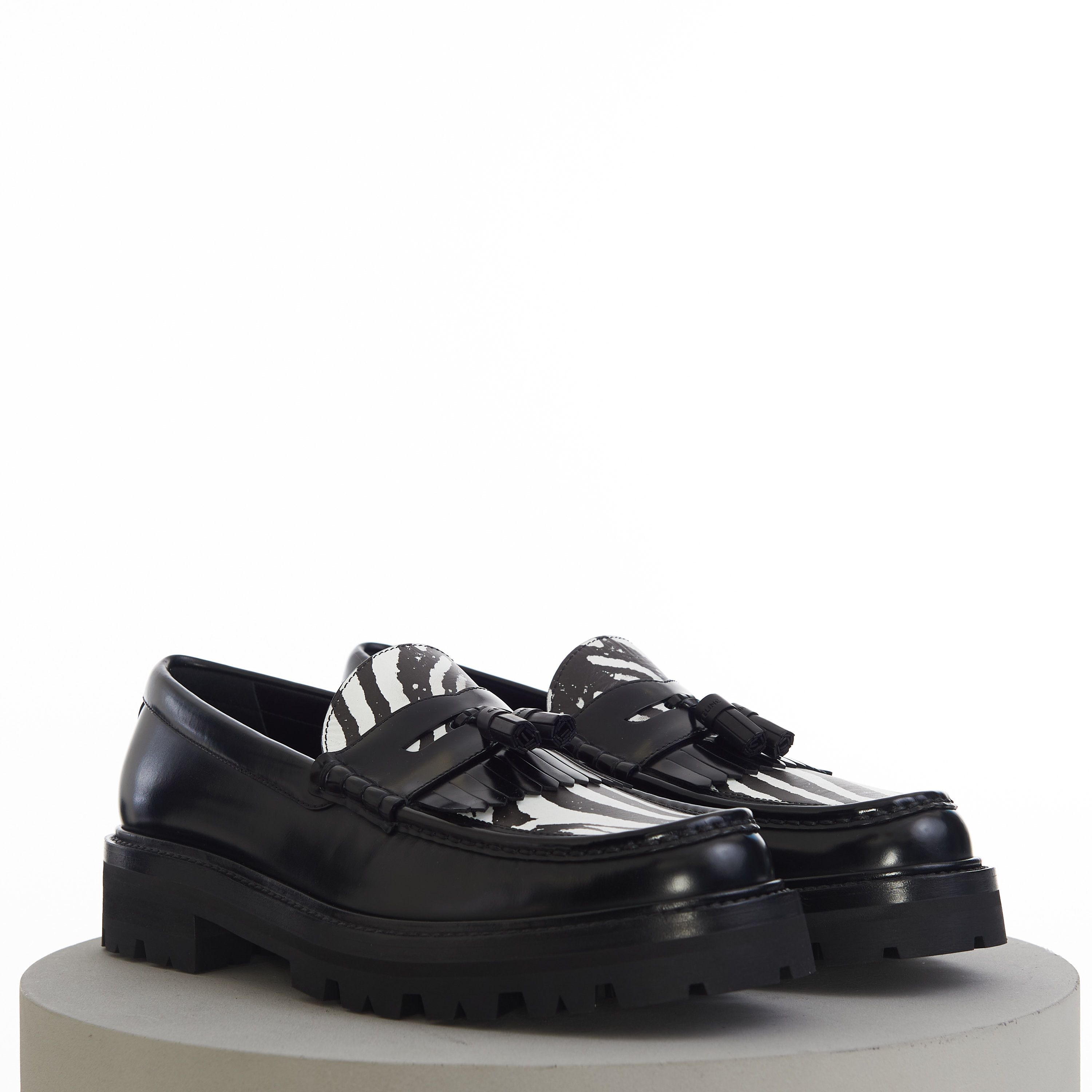 2400~Leather MARGARET Bif Loafers with Tassels
