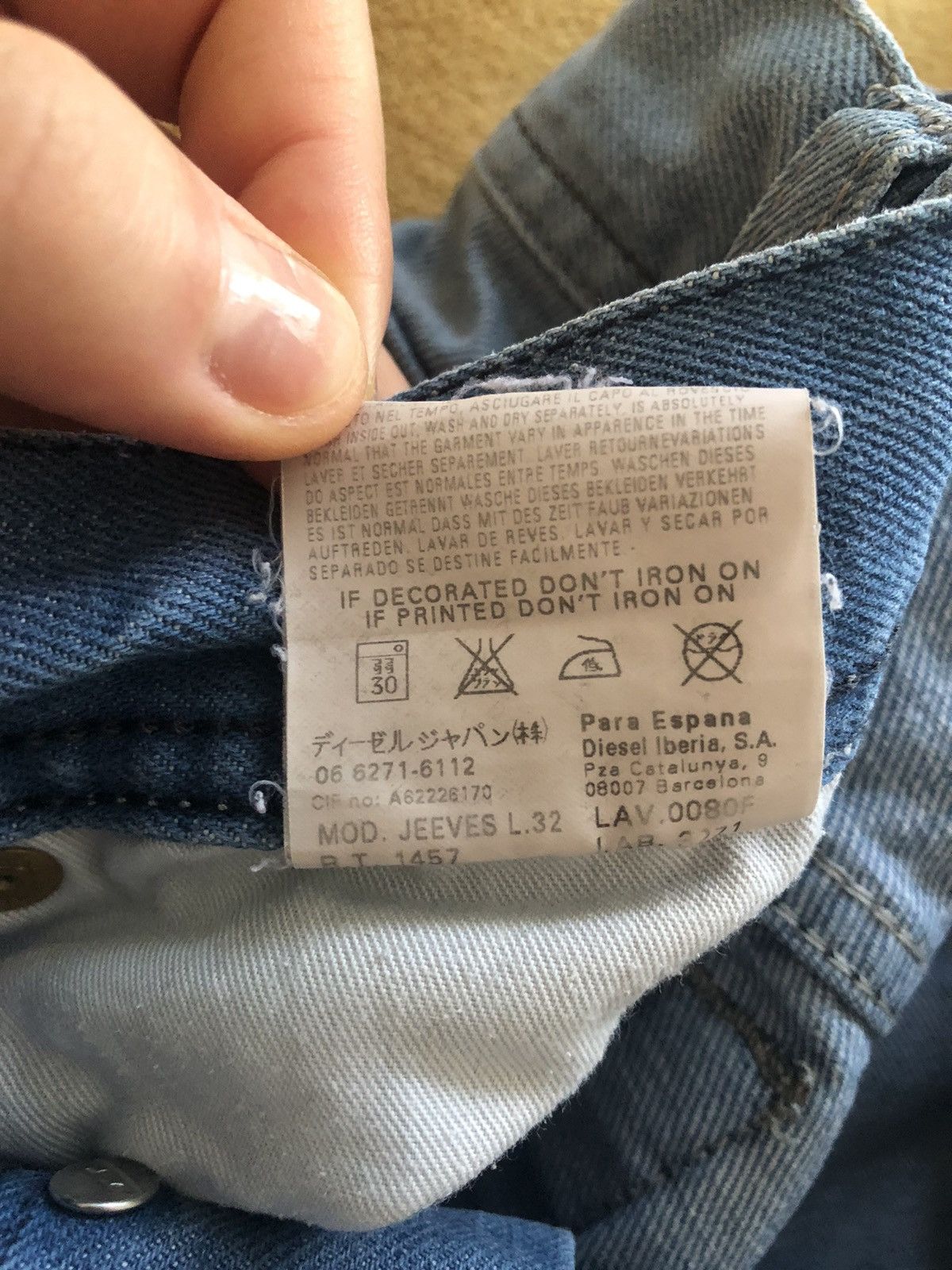 Diesel DIESEL DENIM MADE IN ITALY QUALITY JEANS Size US 30 / EU 46 - 10 Thumbnail