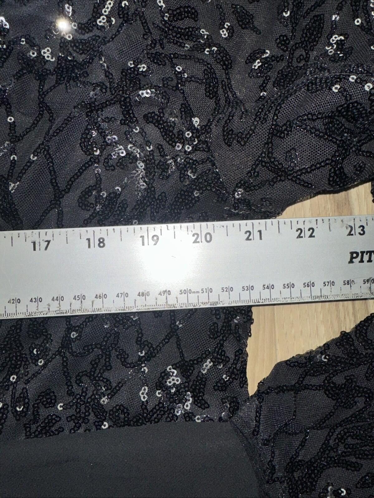Other miss tian co black sequin v neck long sleev evening gown 3XL Size 3XL / US 20-22 - 7 Thumbnail