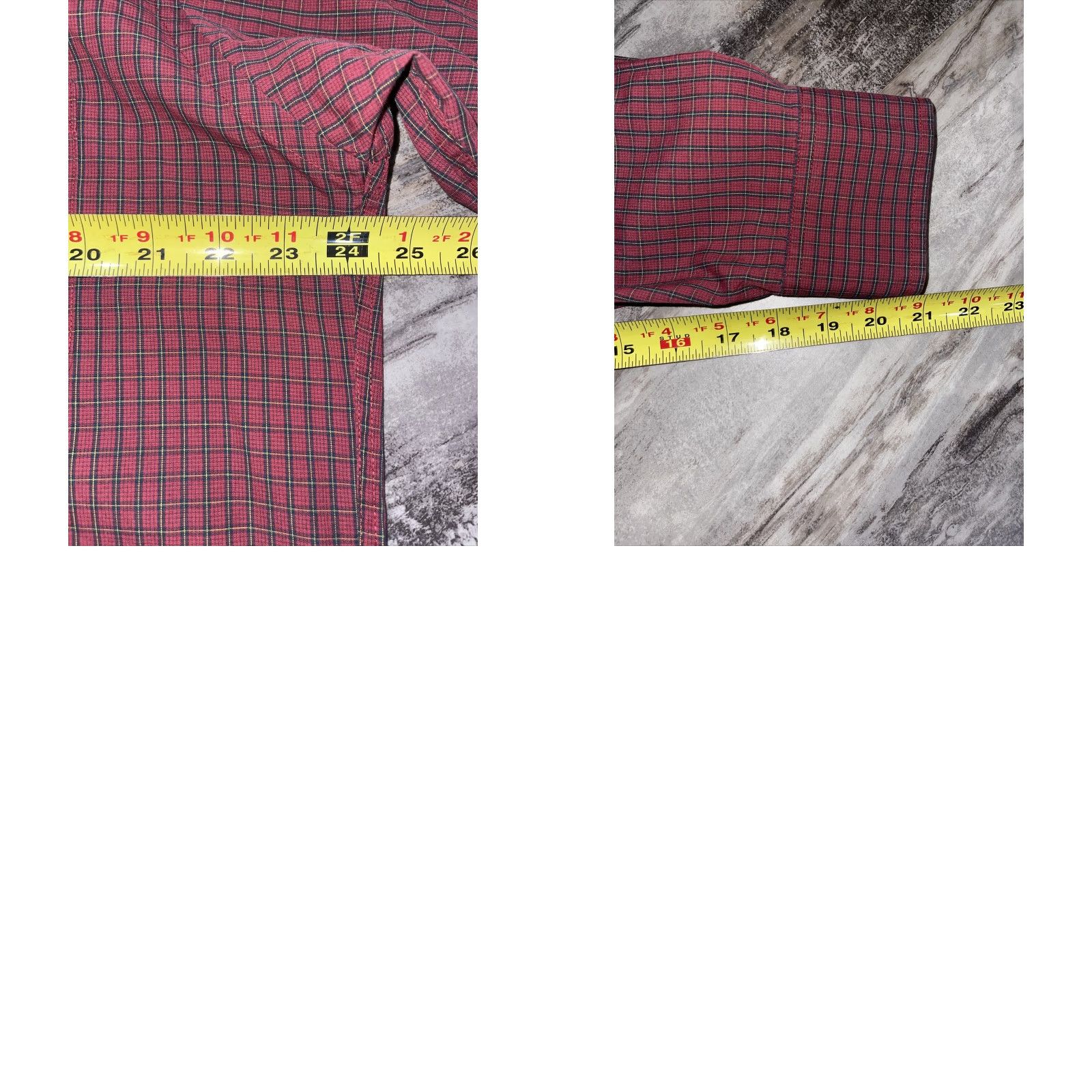 Chaps Chaps Shirt Button-Up Men L Red Plaid Long Sleeve Wrinkle Free Easy Care Casual Business Travel Size US L / EU 52-54 / 3 - 8 Thumbnail