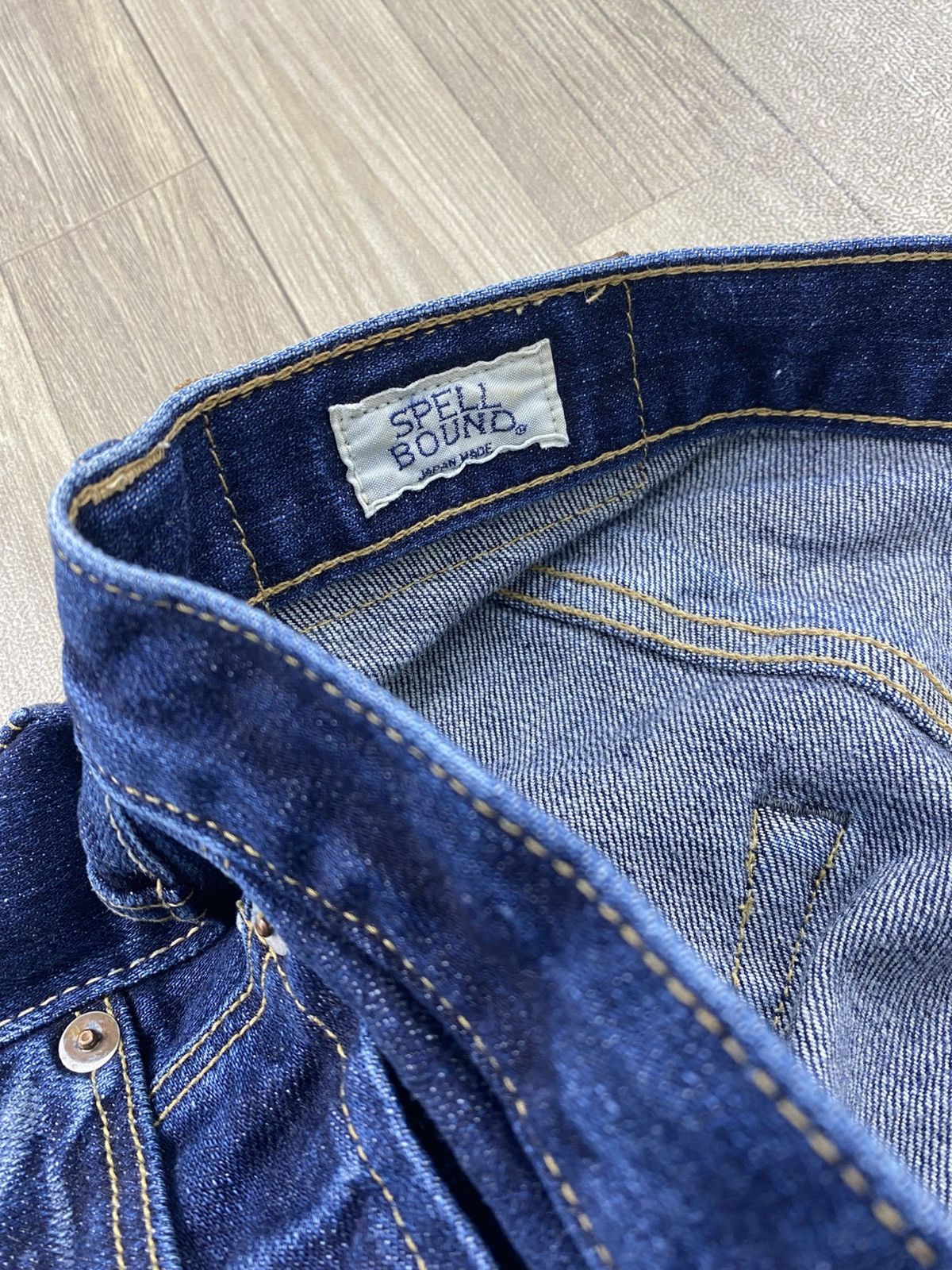 Spellbound Vintage Spellbound Japan Selvedge Denim Faded Blue Jeans Size US 34 / EU 50 - 9 Thumbnail