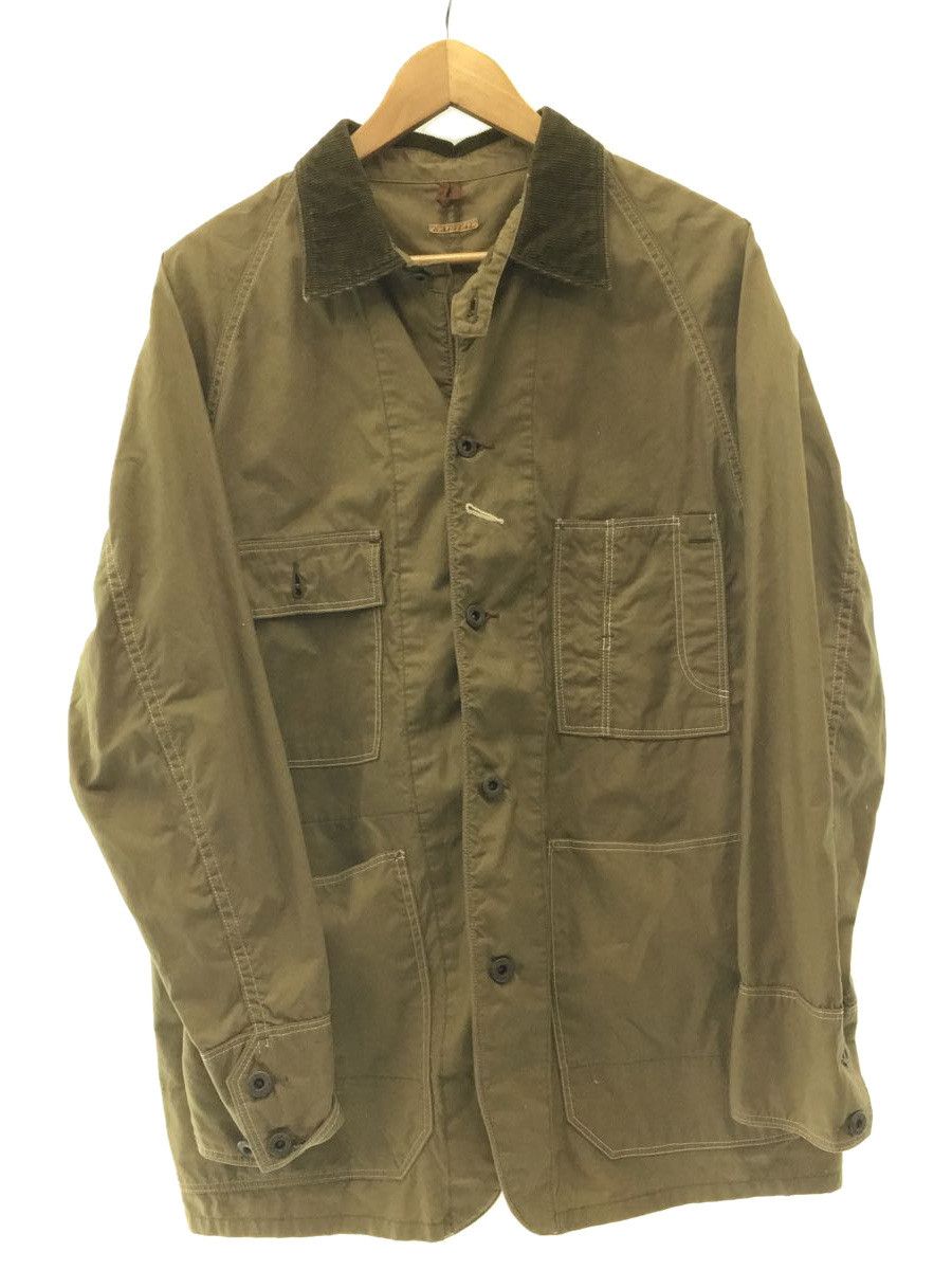 Jacket Coverall Cotton Plain Button Up Patch Pocket Camel