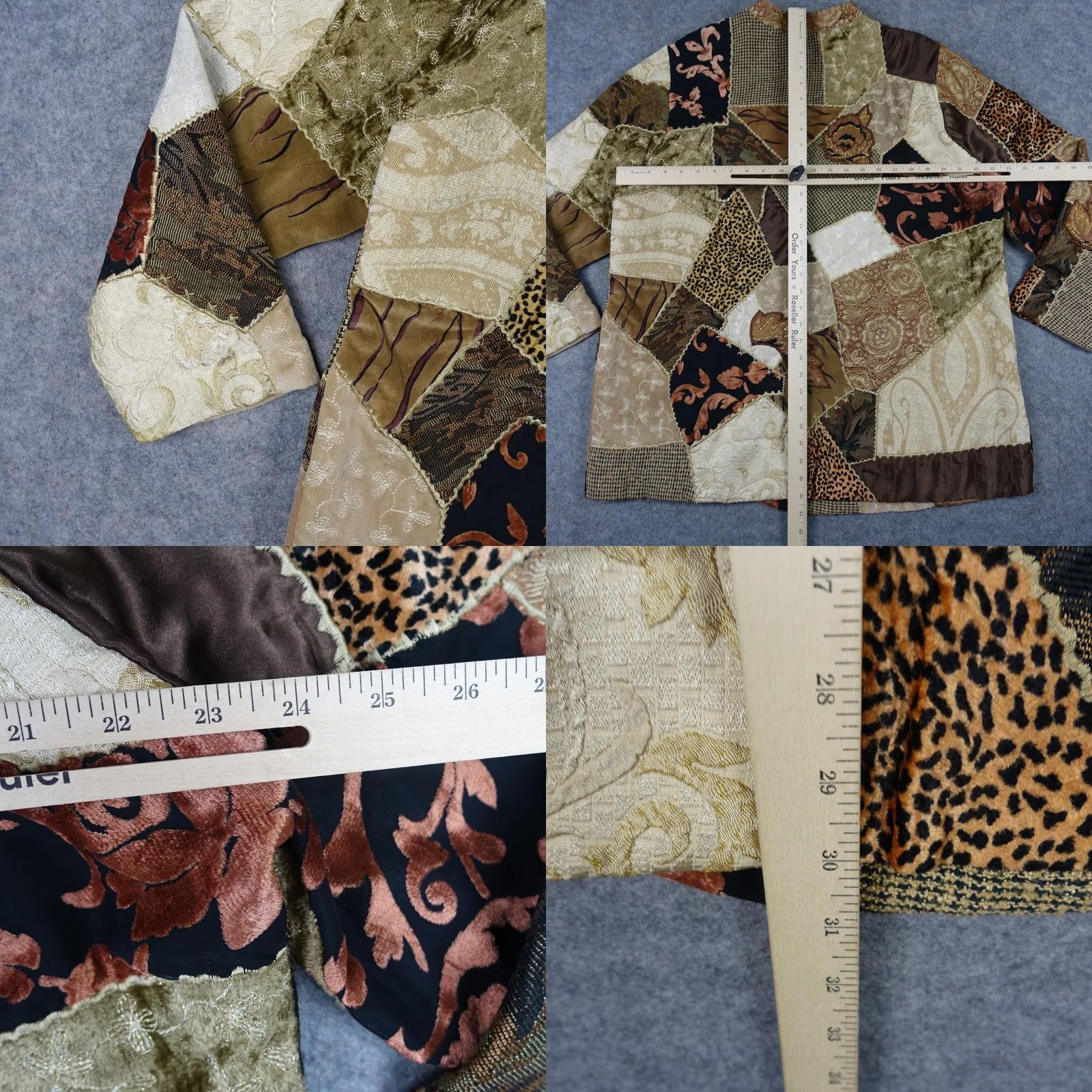Vintage VINTAGE Indigo Moon Jacket Womens 1X Brown Patchwork Tapestry Animal Print Boho Artsy Coat Size XL / US 12-14 / IT 48-50 - 10 Thumbnail