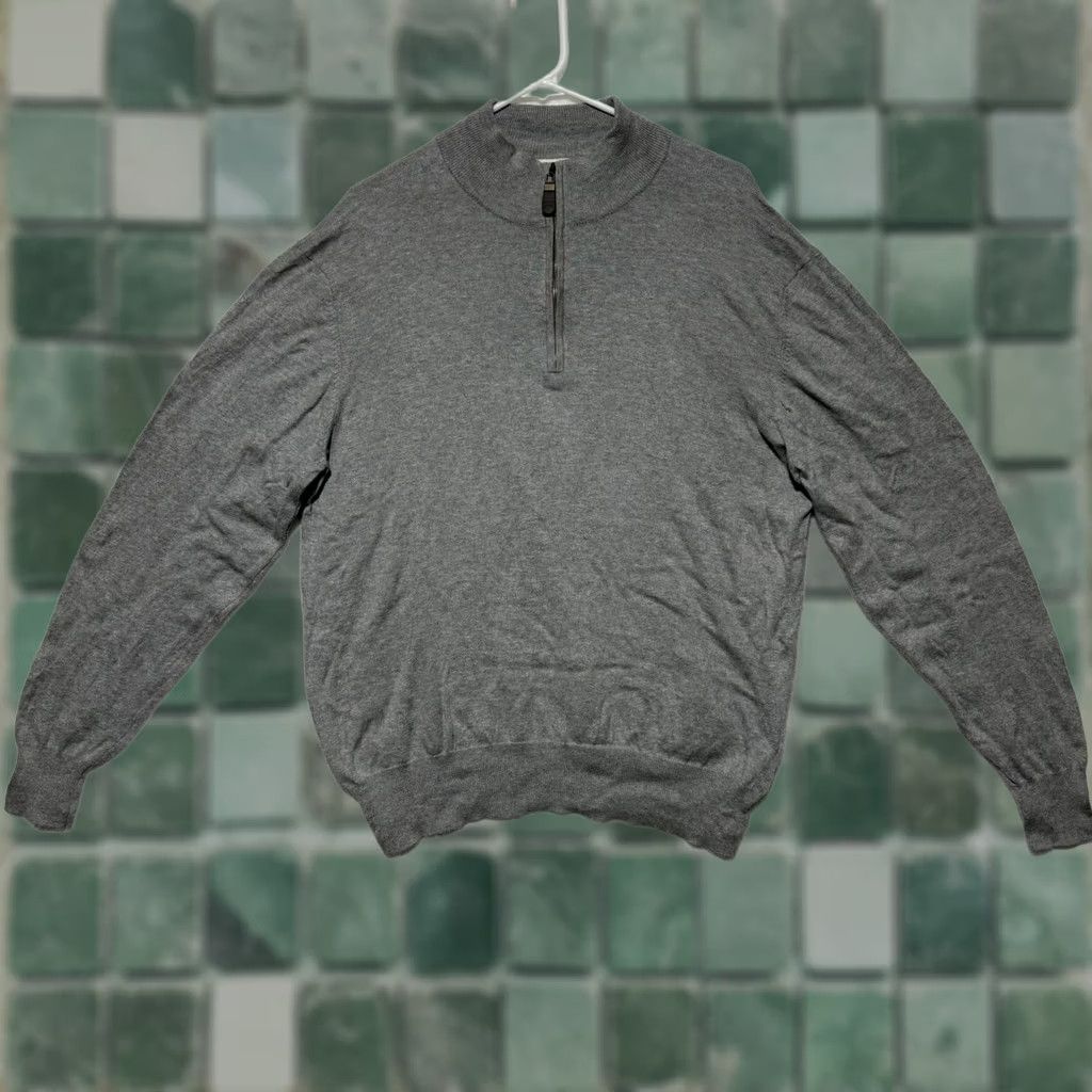 Orvis Orvis Mens Gray Cashmere Silk Cotton Blend Business Casual Golf Sweater L Men's Pullover Long Sleeve Size L Gray 100% Cotton Silk Blend Golf Size US L / EU 52-54 / 3 - 1 Thumbnail