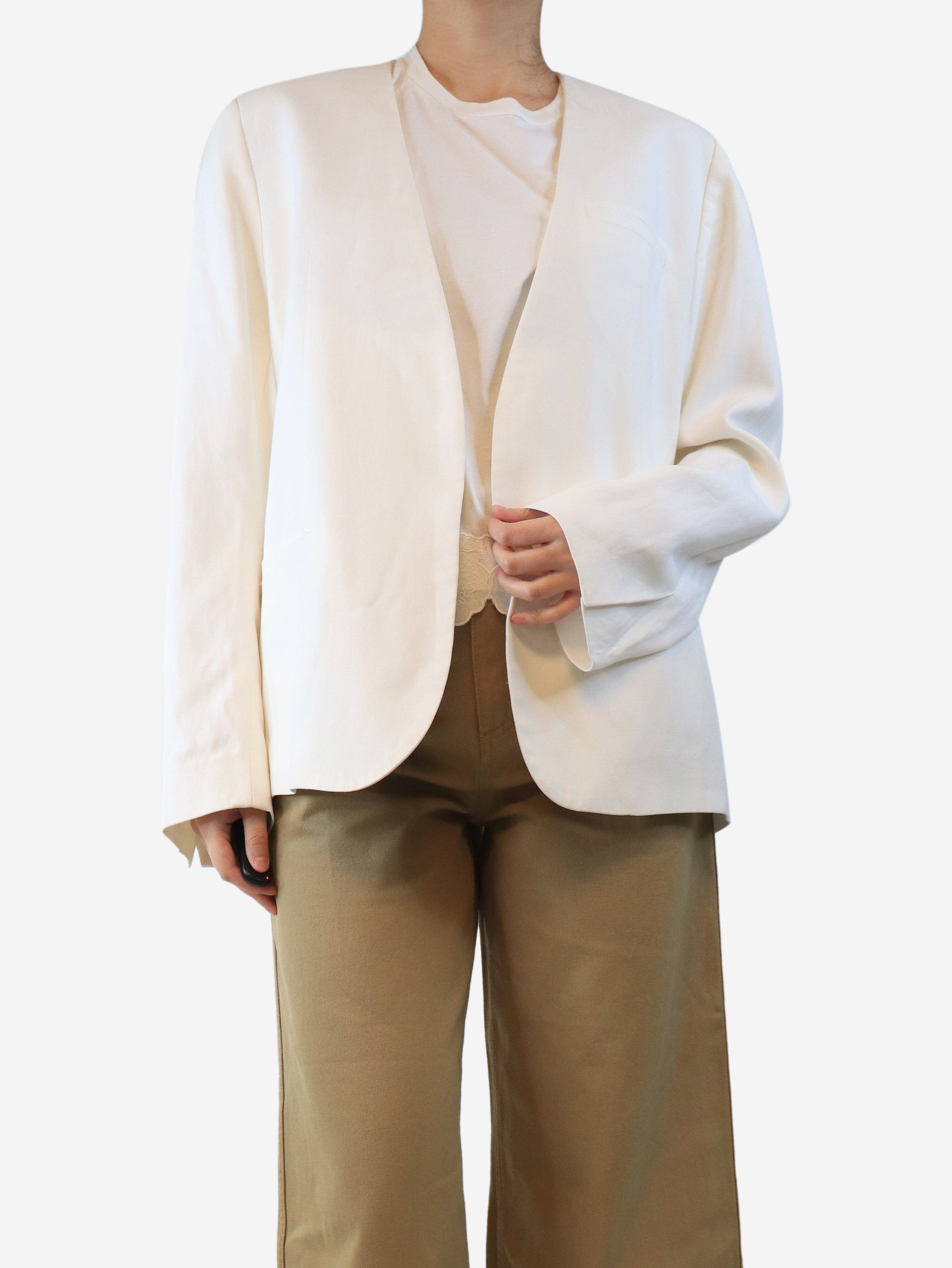 Other White collarless suit blazer - UK 12 Size 30" / US 8 / IT 44 - 1 Thumbnail