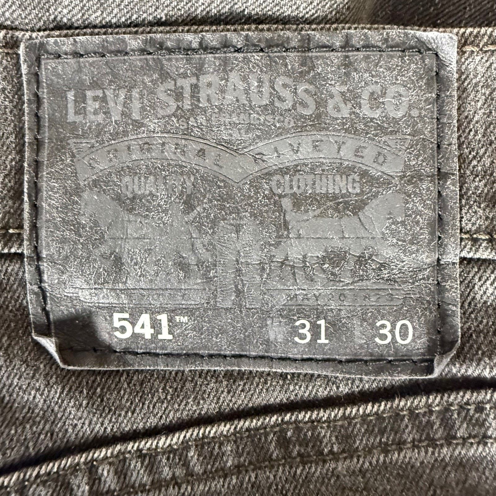 Levi's Levis 541 Athletic Taper Mens 31x30 Black Stretch Jeans Size US 31 - 2 Thumbnail
