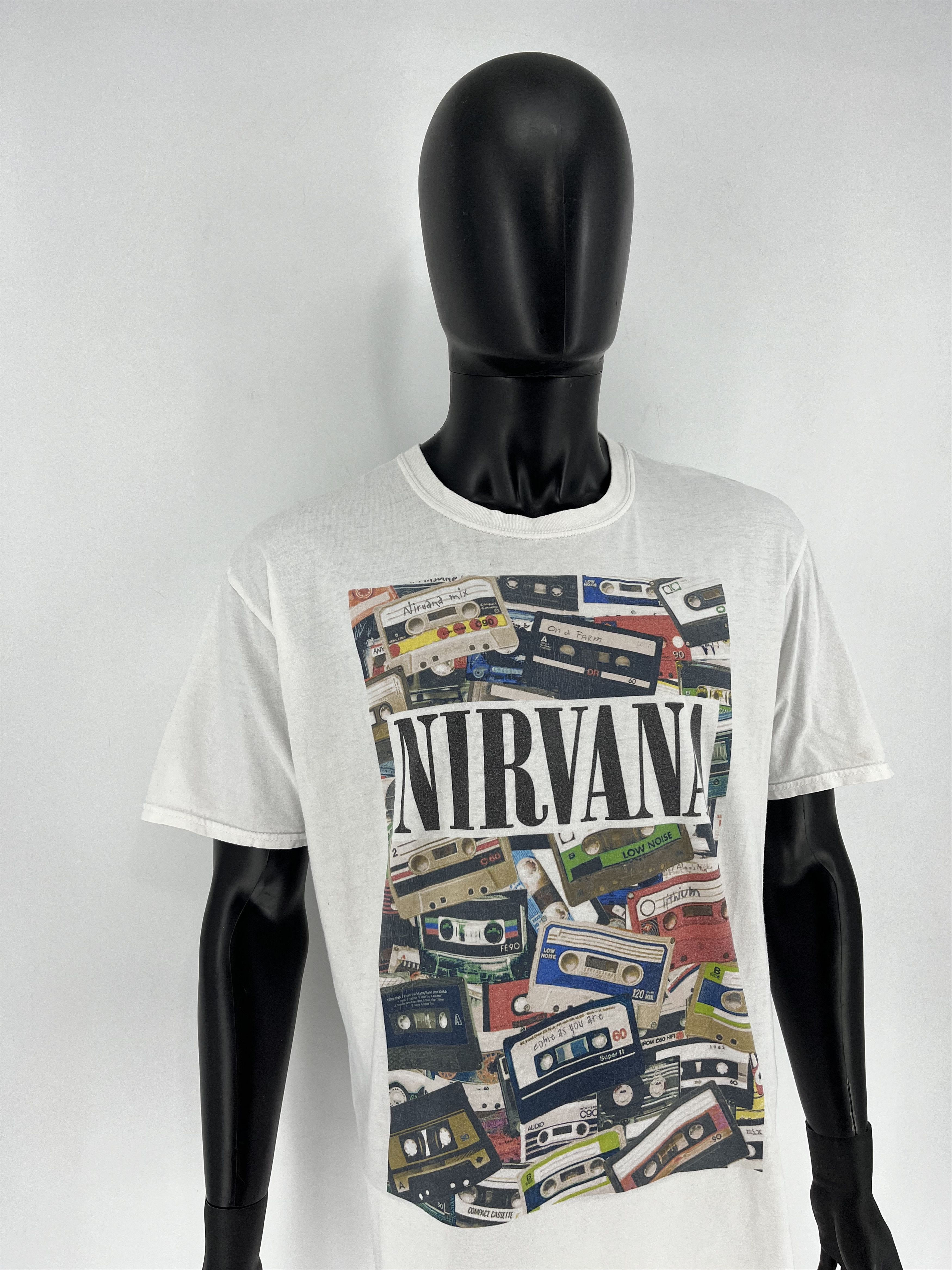 Band Tees Nirvana Cassette Mix T-shirt Lithium Come As You Are Size US XL / EU 56 / 4 - 3 Thumbnail