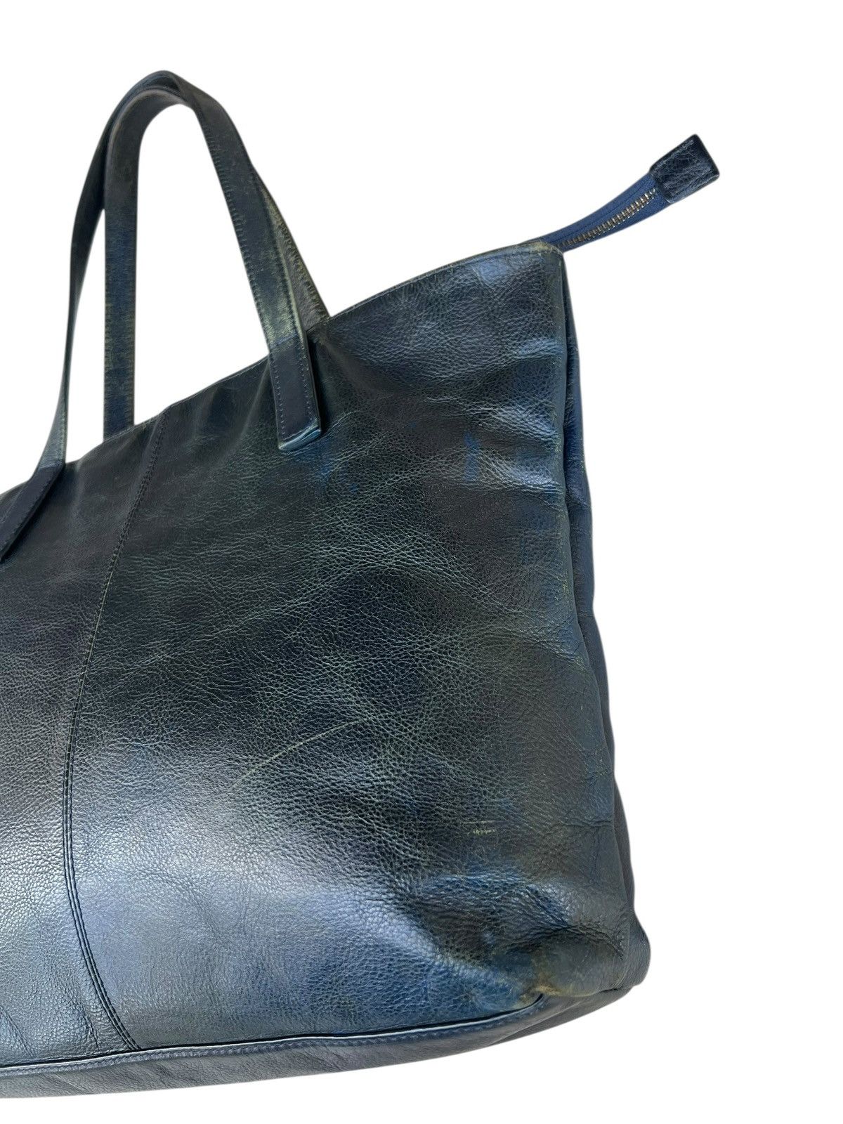 Bajra L.E.D. Bites Tokyo Distressed Faded Patina Leather Tote Bag Size ONE SIZE - 7 Thumbnail