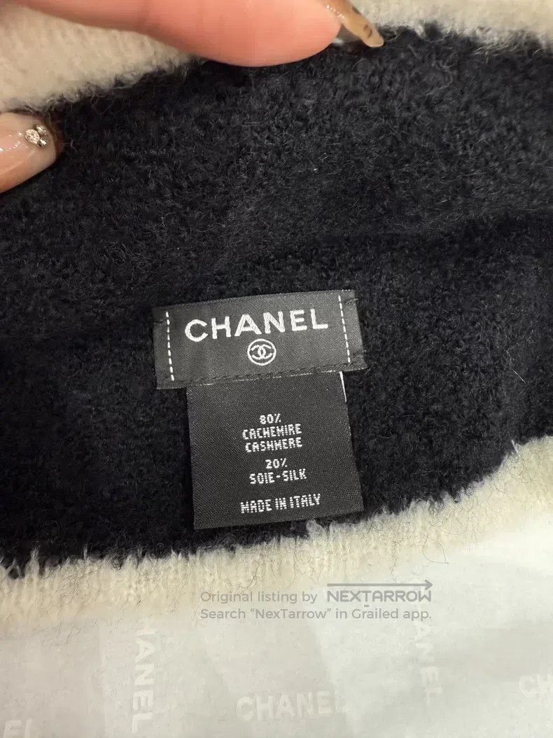 Chanel Chanel 24k black and white panda colour cold hat Size ONE SIZE - 3 Thumbnail