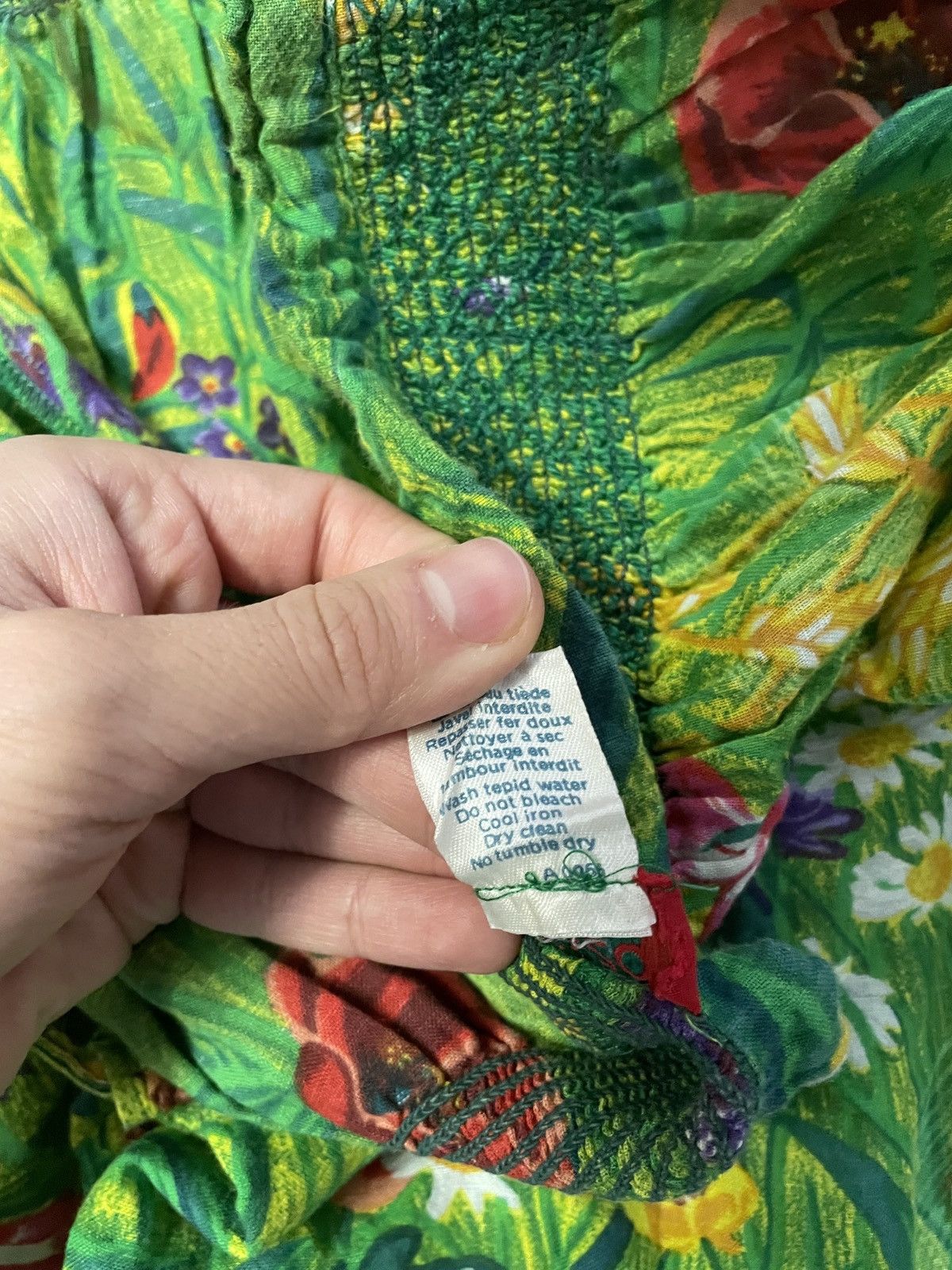 Kenzo × Vintage Rare Kenzo floral vintage 90s pants Y2K flowers nature light Size 30" / US 8 / IT 44 - 8 Thumbnail