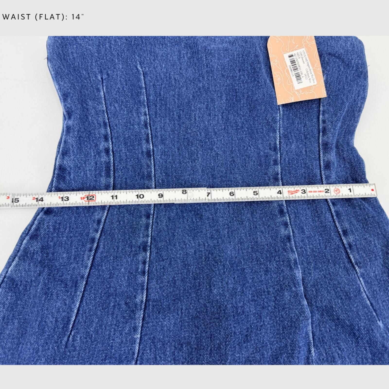 Other Meshki Cecily Strapless Denim Mini Dress NWT S Size S / US 4 / IT 40 - 8 Thumbnail