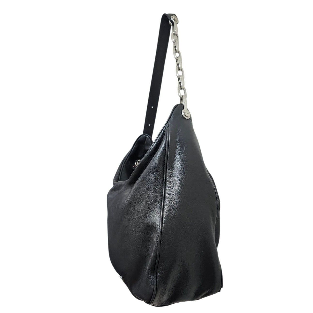 Marc Jacobs MARC JACOBS THE TEMPO LEATHER HOBO SHOULDER BAG BLACK Size ONE SIZE - 11 Thumbnail