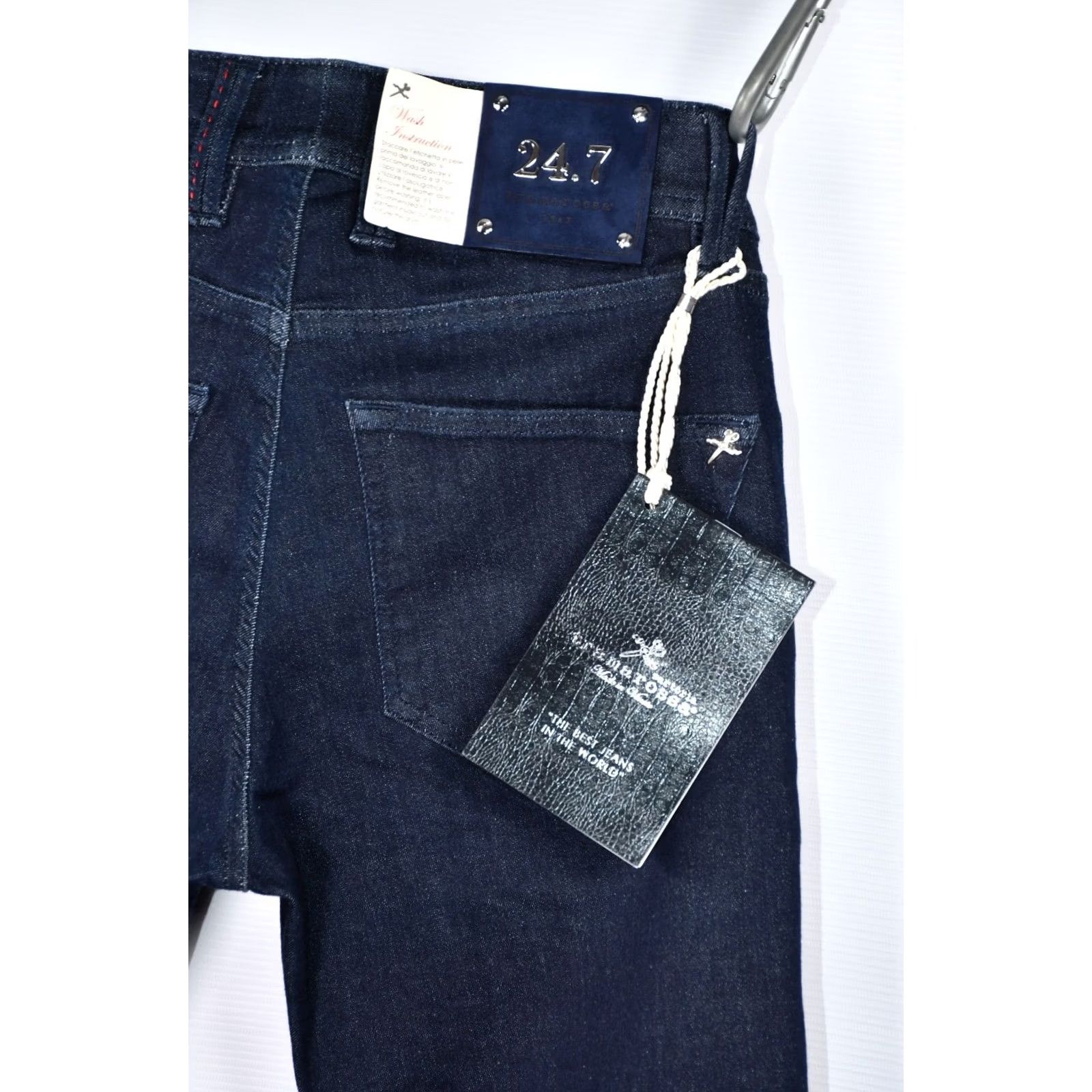 Vintage SARTORIA TRAMAROSSA LEONARDO SLIM JEANS Men 30 Blue 34.65" Inseam Stretch Skinny Denim 87% Cotton 9% Polyester 4% Elastane, NEW Size US 30 / EU 46 - 5 Thumbnail