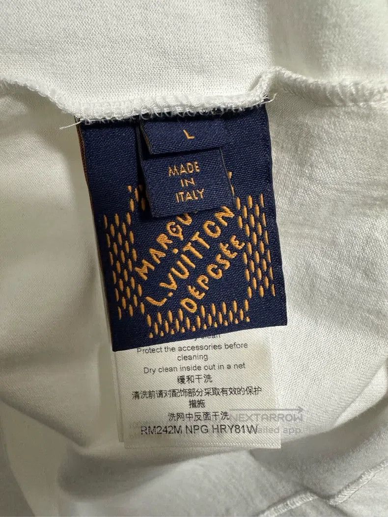 Louis Vuitton Louis Vuitton Jeans Logo Embroidered Crew Neck Short Sleev Size US L / EU 52-54 / 3 - 4 Thumbnail