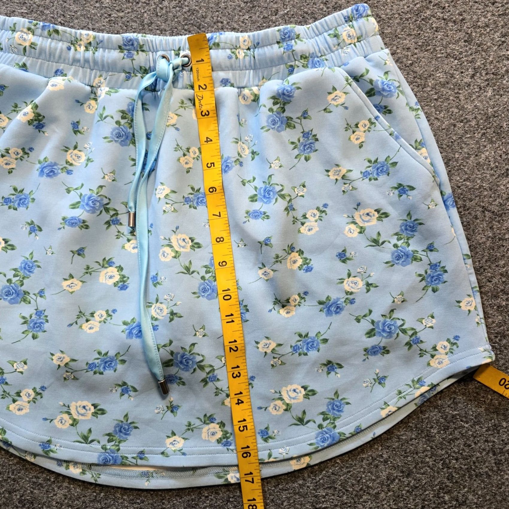 Vintage Arula Skirt Womens 0X Blue Floral Skort Shorts Pull On Stretch Pockets Casual Size 40" / US 18 - 6 Thumbnail