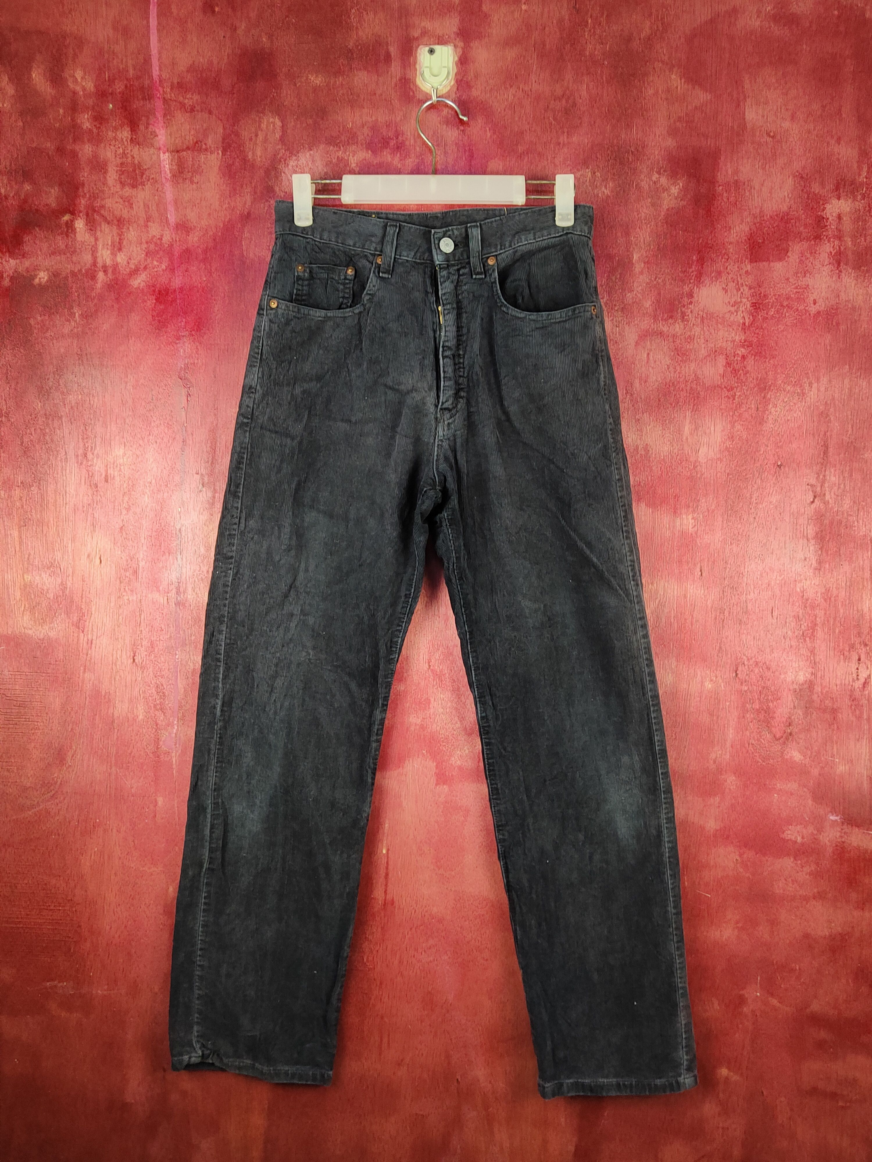 Vintage Bobson Dark Blue faded vintage cargo Corduroy Pants #S1560 Size US 28 / EU 44 - 1 Thumbnail
