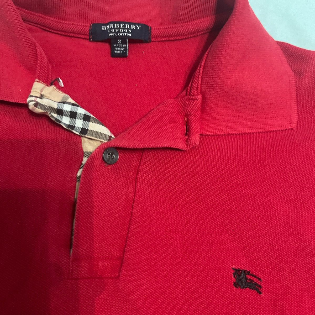 Burberry Red Burberry London polo shirt Size US S / EU 44-46 / 1 - 2 Thumbnail