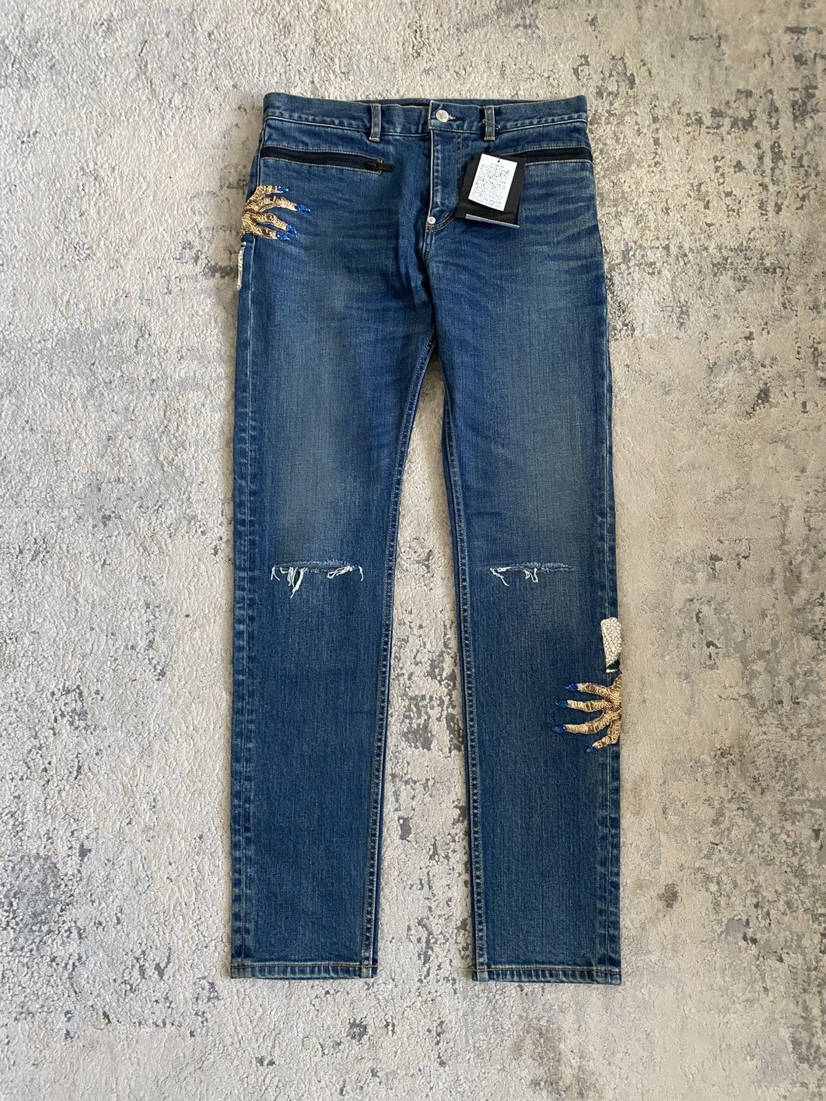 Undercover 2023 AW "Komische" Hand Denim Pants Size US 32 / EU 48 - 1 Thumbnail