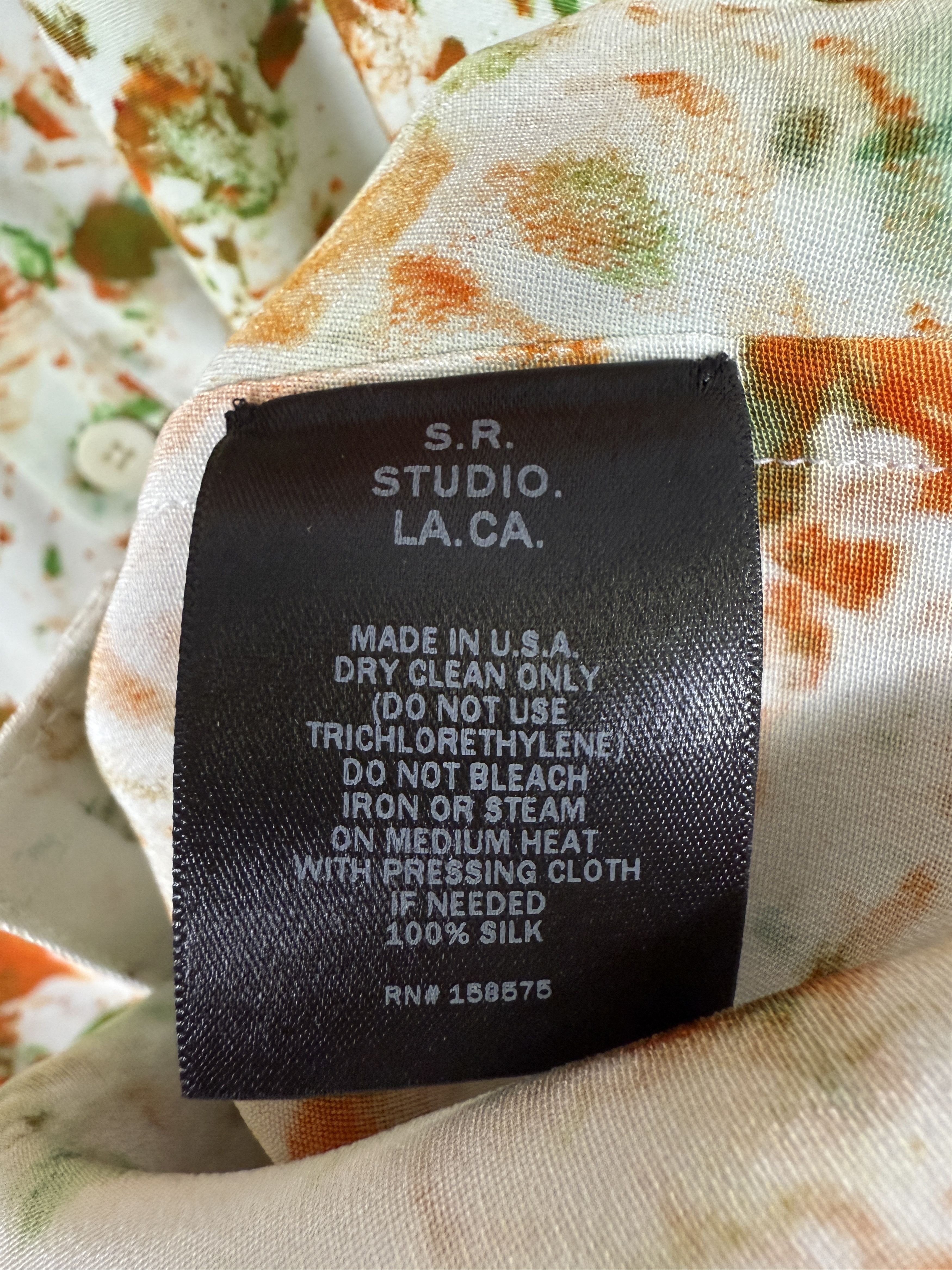 Sterling Ruby $1895 S.R. Studio Dyed Soto Silk Oversized Button Up Shirt Size US XXL / EU 58 / 5 - 9 Thumbnail