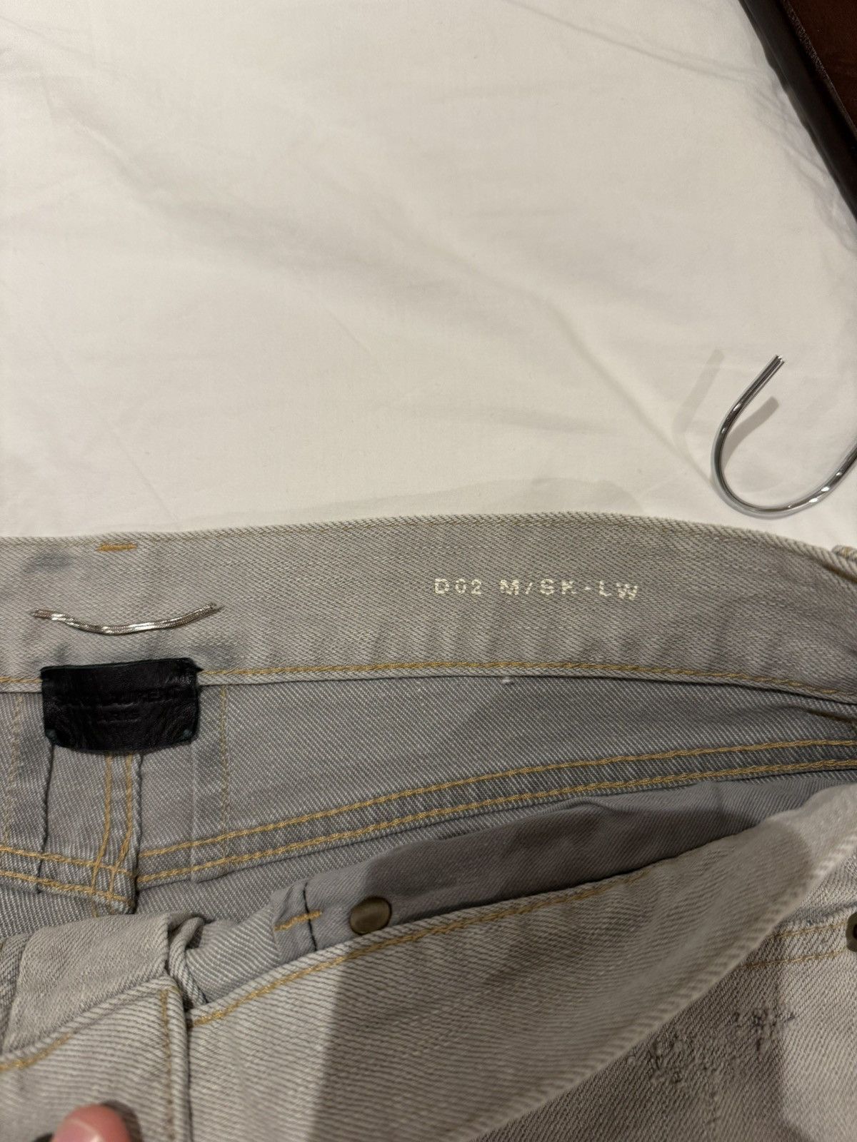 Saint Laurent Paris Saint Laurent D02 Light Distressed Grey Denim Size US 32 / EU 48 - 4 Thumbnail