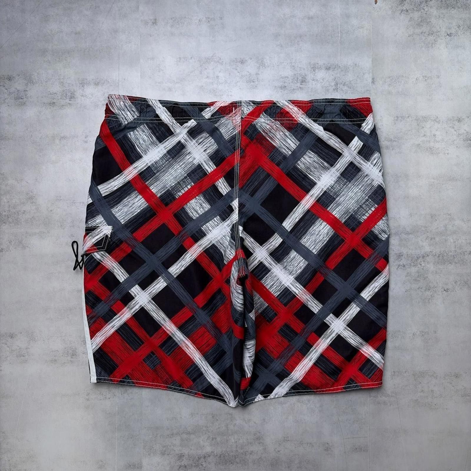 Adidas Vintage Red Adidas Grunge Plaid Baggy Surf Board Shorts Size US 34 / EU 50 - 5 Thumbnail