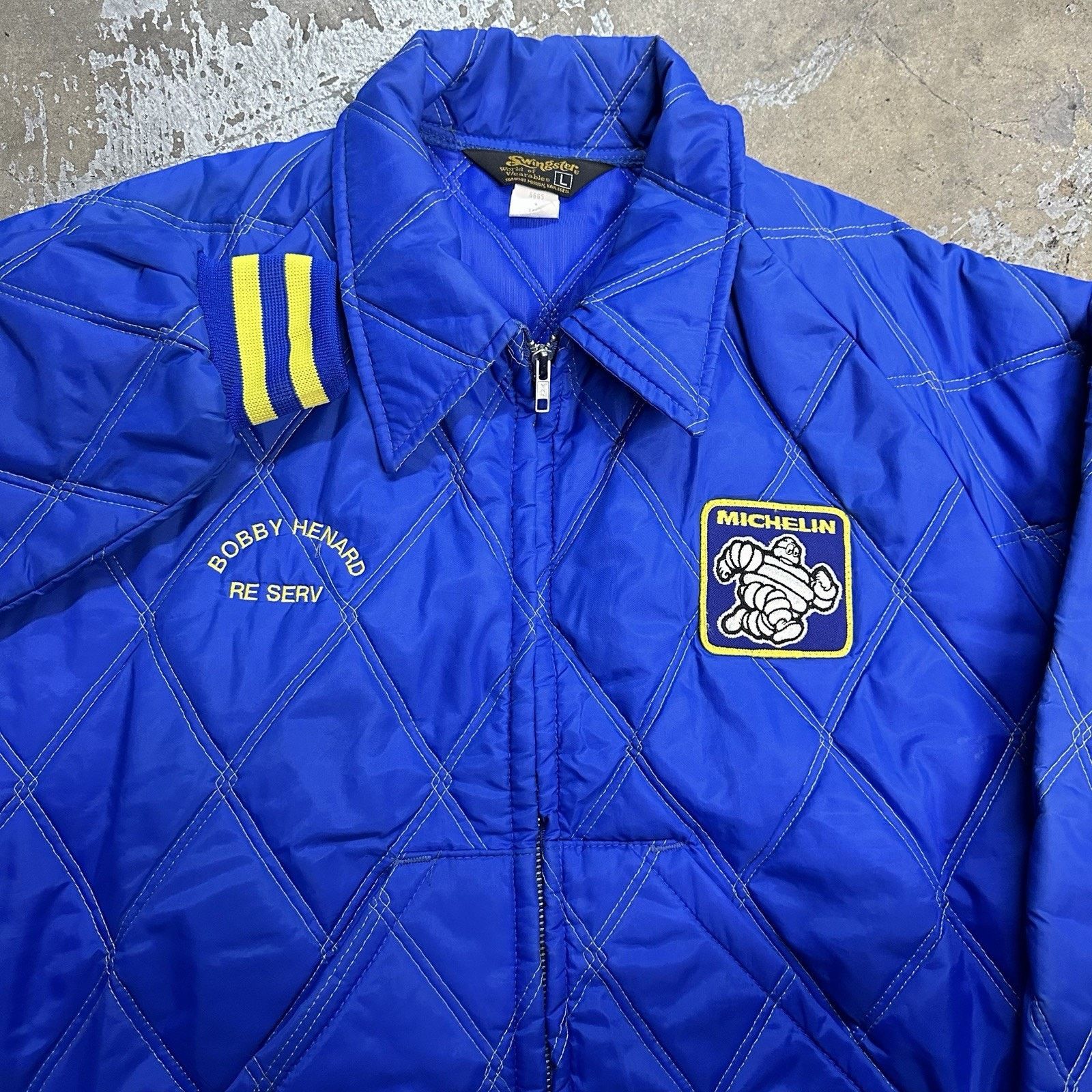 Swingster × Vintage Vintage 80s Swingster Michelin Man Quilted Puffer Jacket Size US L / EU 52-54 / 3 - 2 Thumbnail
