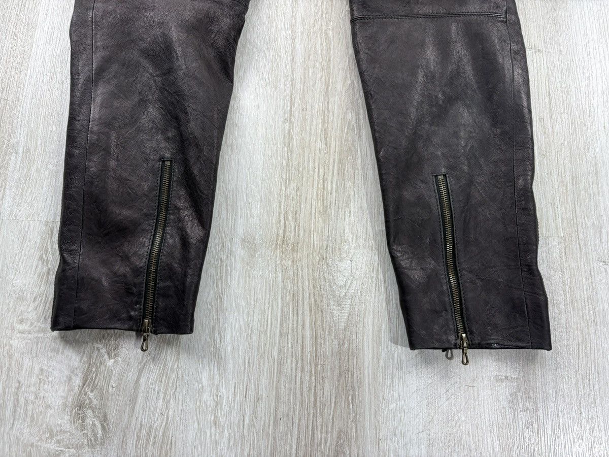 Designer × Lanvin Womens vintage leather Motorcycle Biker pants Lanvin Size 40 Size 27" / US 4 / IT 40 - 15 Thumbnail