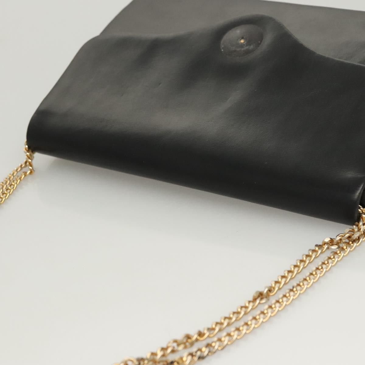 Dior DIOR Chain Shoulder Bag Leather Black Gold Size ONE SIZE - 6 Thumbnail