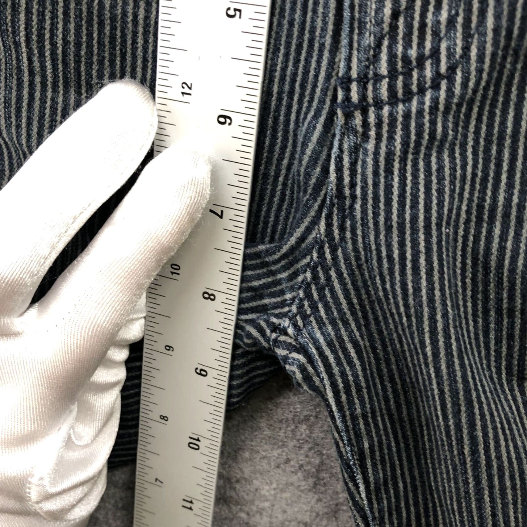 J Brand J Brand Skinny Leg Jeans Womens Belmont Black Gray Pinstriped Low Rise Size 25 Skinny Jeans Womens 25 Gray Pinstriped J Brand Size 42" / US 20 - 7 Thumbnail