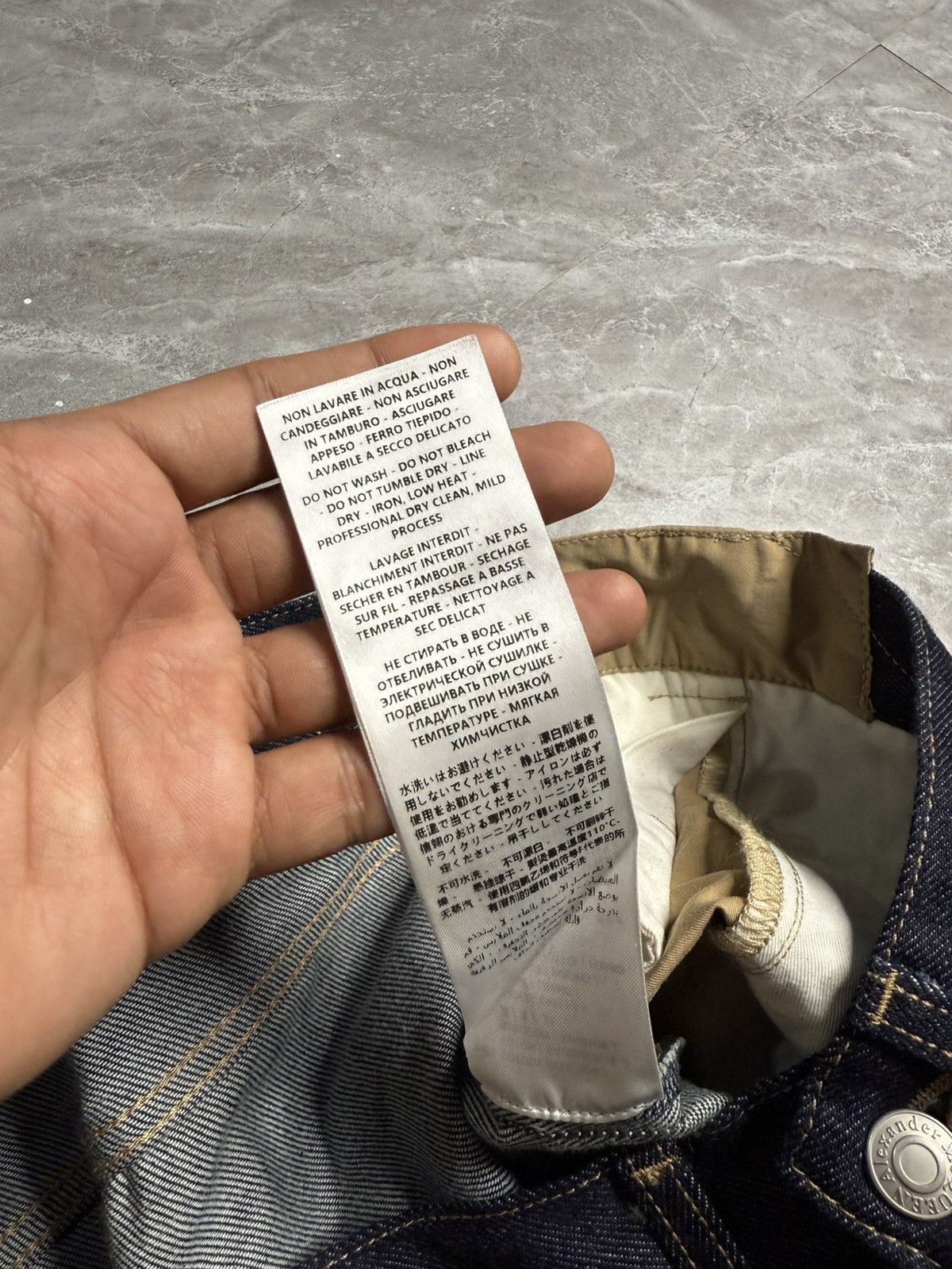 Alexander McQueen Alexander Mcqueen F/W 19 Hybrid Blue Gabardine Panel Jeans Size US 32 / EU 48 - 19 Thumbnail