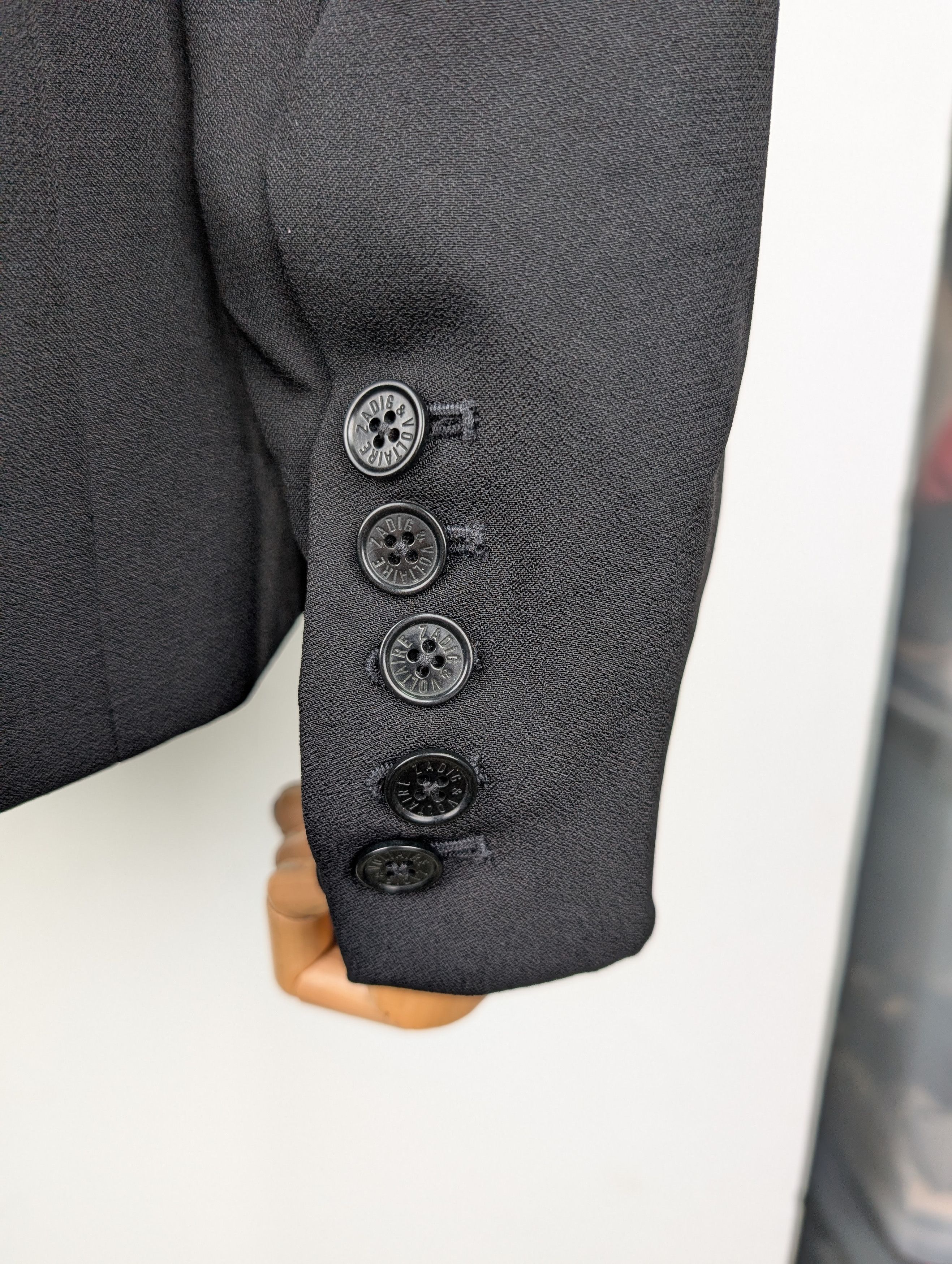 Zadig & Voltaire Zadig & Voltaire Deluxe Black 2-Button Single Breast Blazer Size XS / US 0-2 / IT 36-38 - 5 Thumbnail
