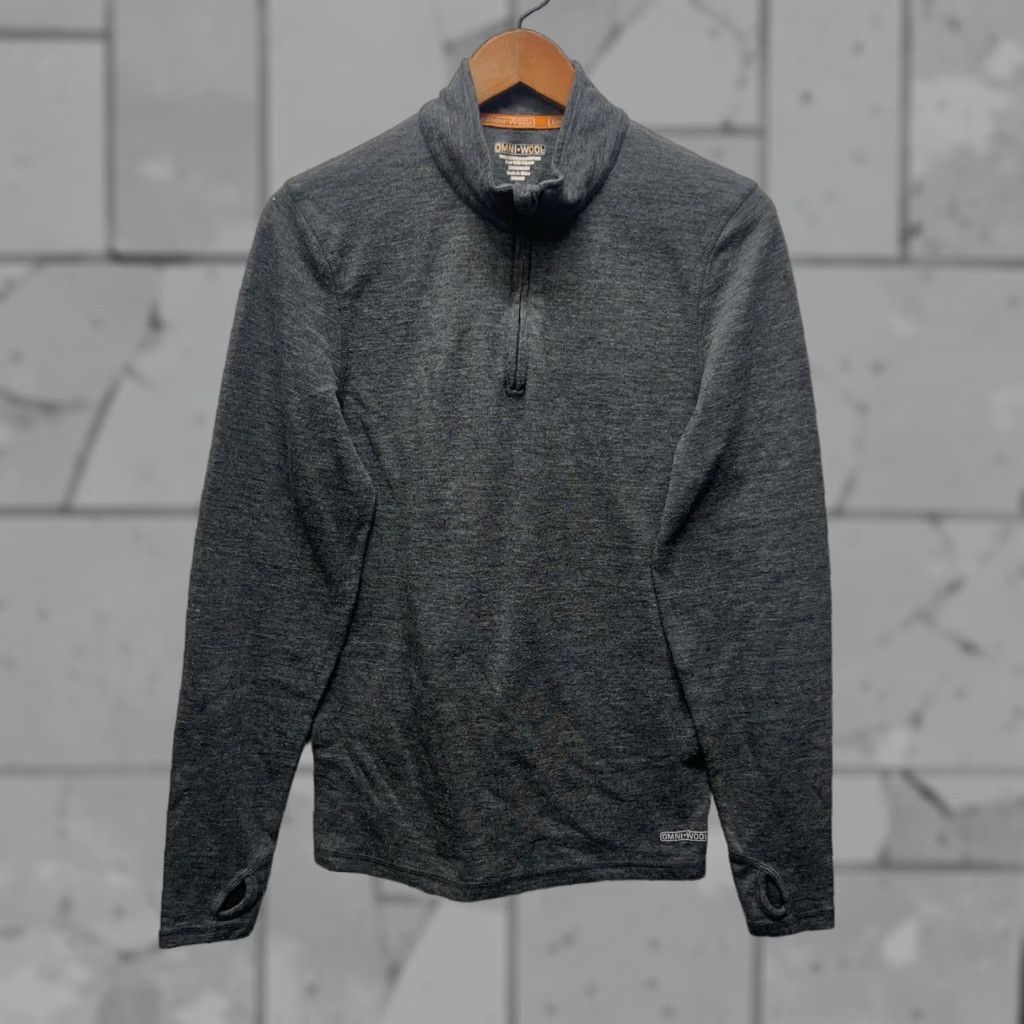 Layer 8 VINTAGE Omni Wool Gray Half Zip Base Layer Pullover Mens Size M Size US M / EU 48-50 / 2 - 1 Thumbnail