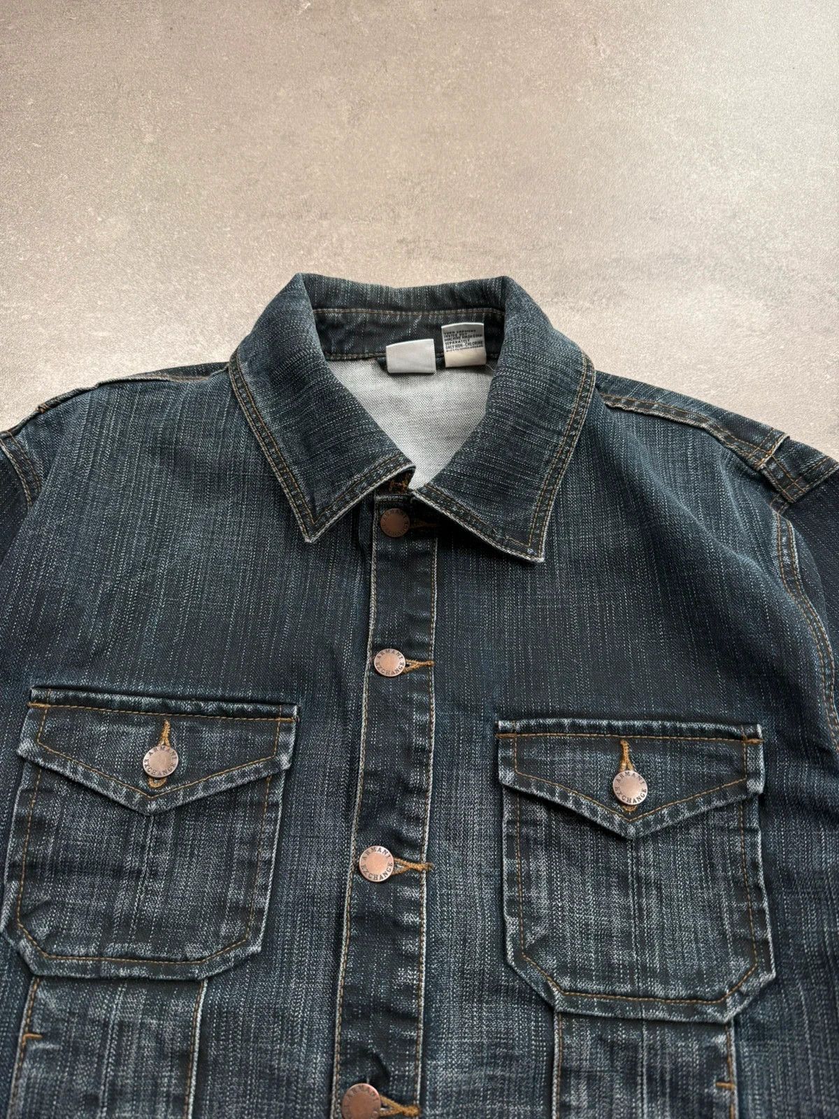 Armani Exchange Armani Exchange denim jacket archive faded Hedi Slimane type Size US L / EU 52-54 / 3 - 6 Thumbnail