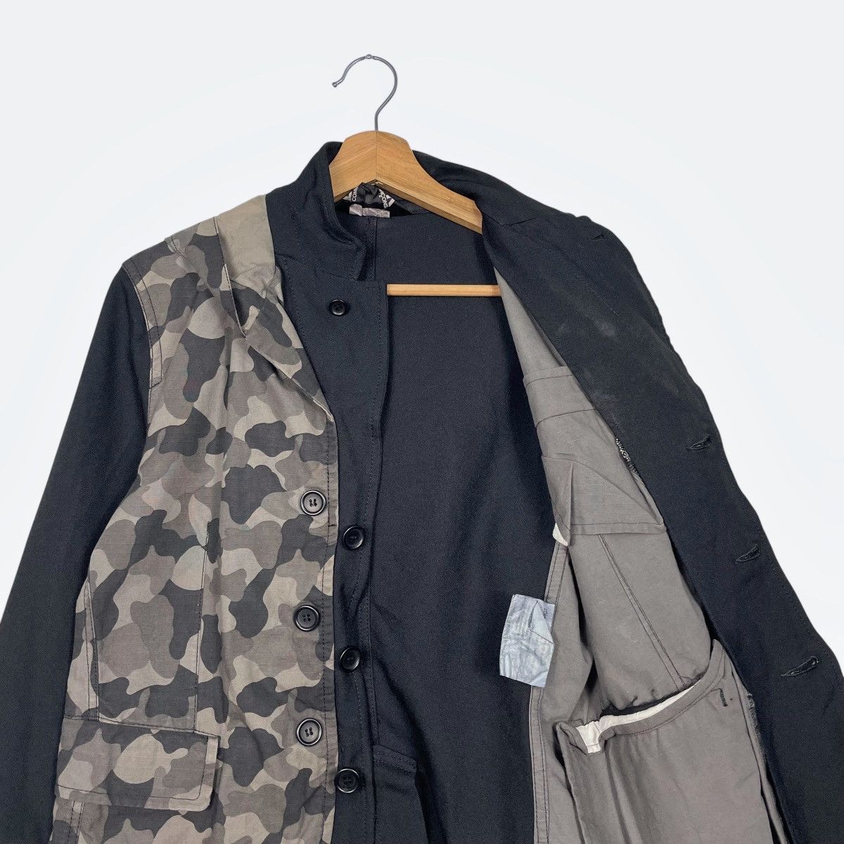 Comme des Garcons Black Comme Des Garcons Camo Double Layer Hooded Jacket Size US M / EU 48-50 / 2 - 11 Thumbnail